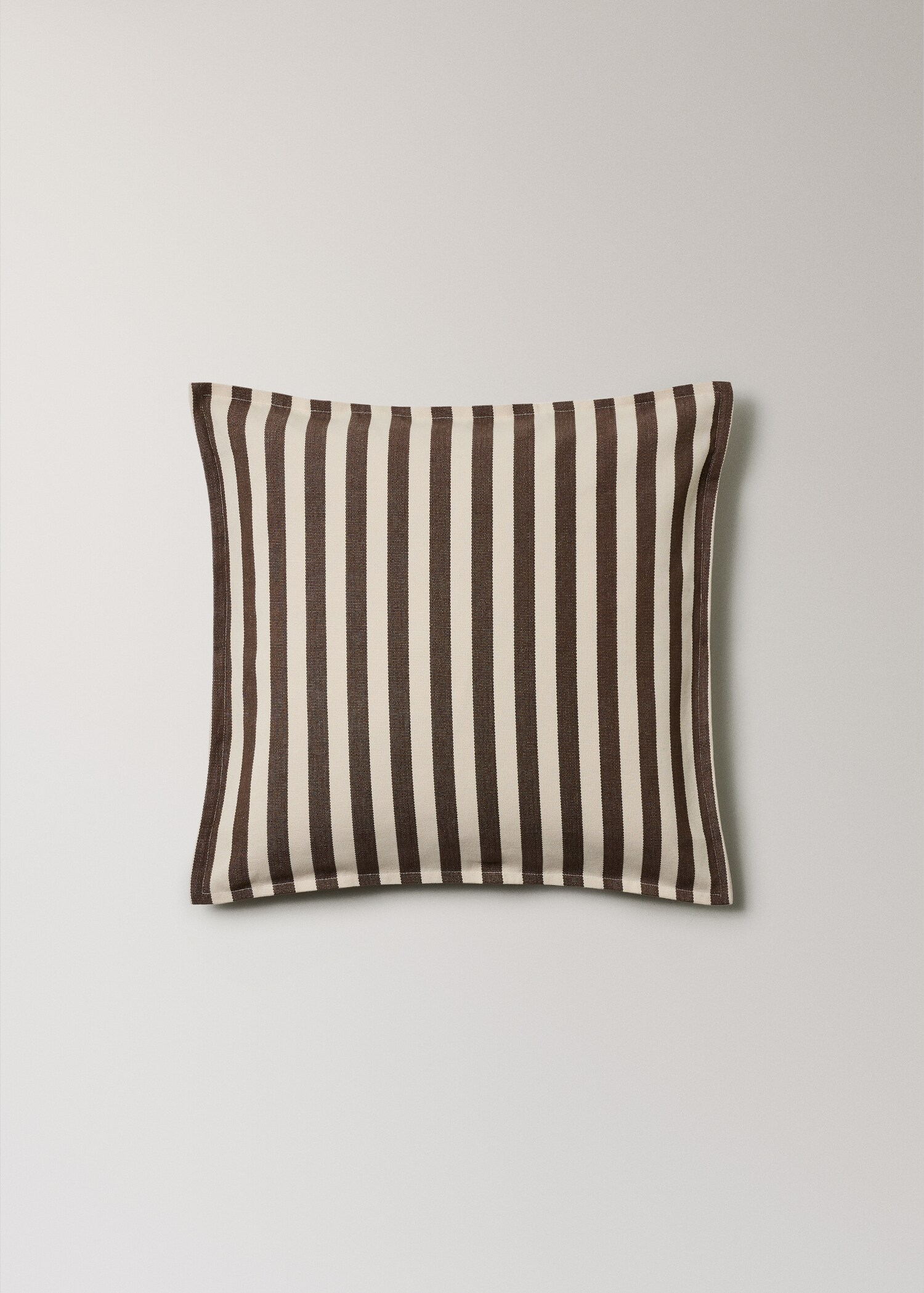 Cotton two-tone cushion cover with woven stripes 50x50 cm - Article without model