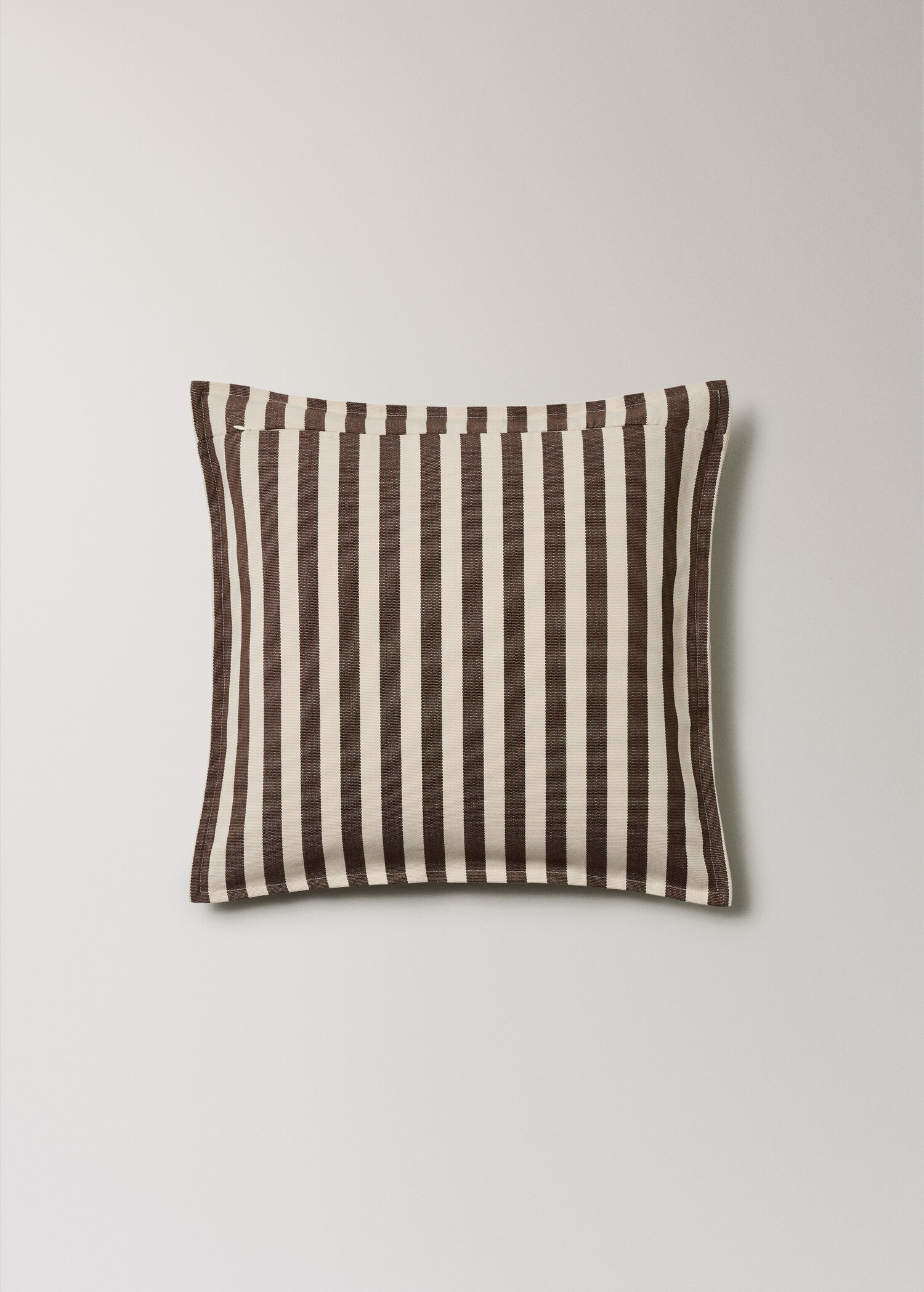 Cotton two-tone cushion cover with woven stripes 50x50 cm - Details of the article 1