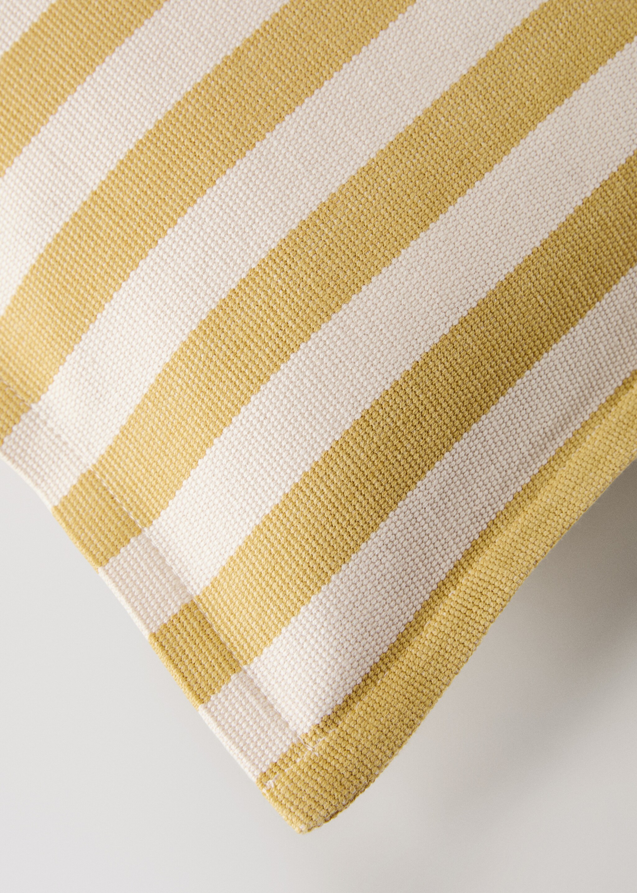 Cotton two-tone cushion cover with woven stripes 30x50 cm - Details of the article 2