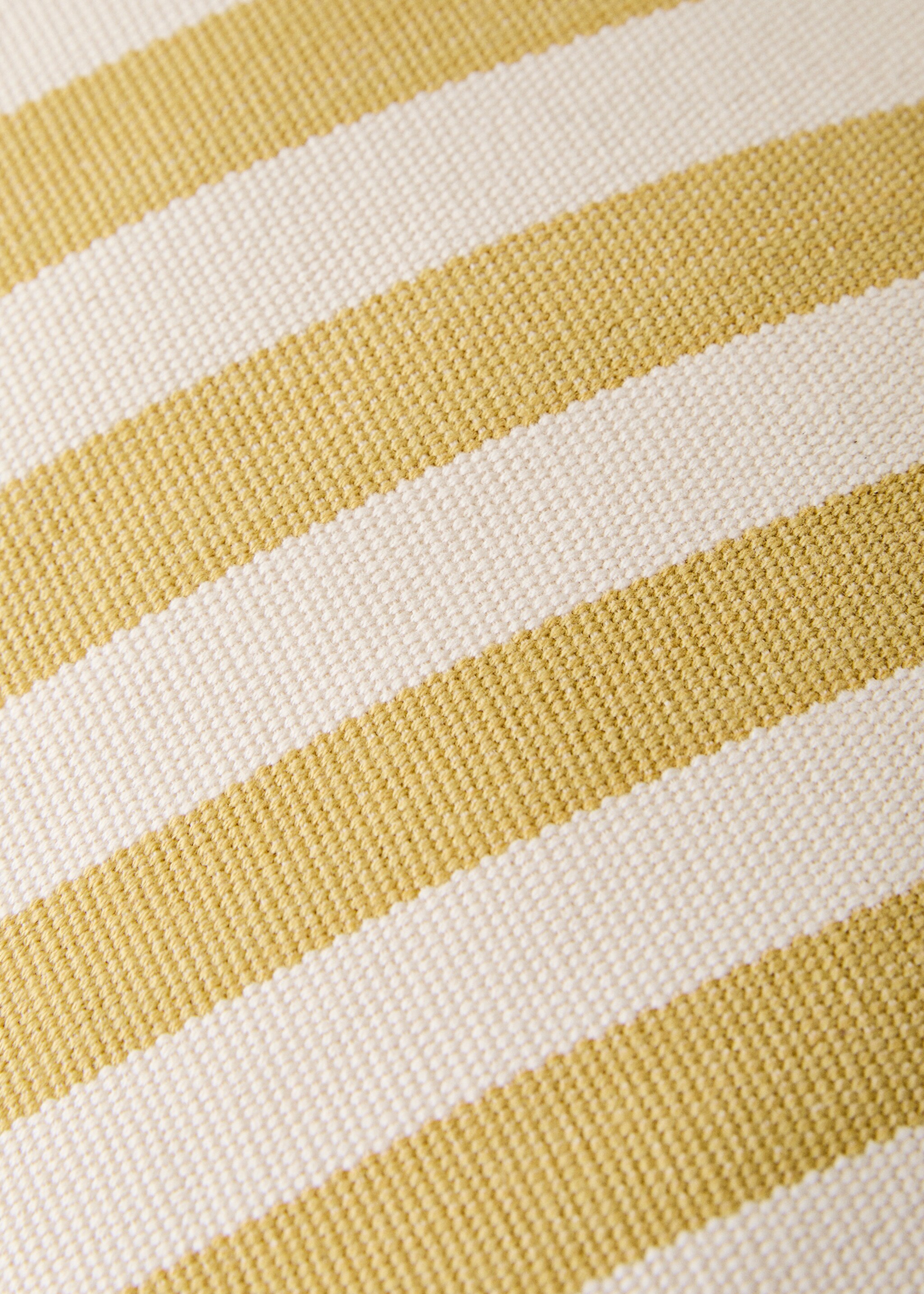 Cotton two-tone cushion cover with woven stripes 30x50 cm - Details of the article 3