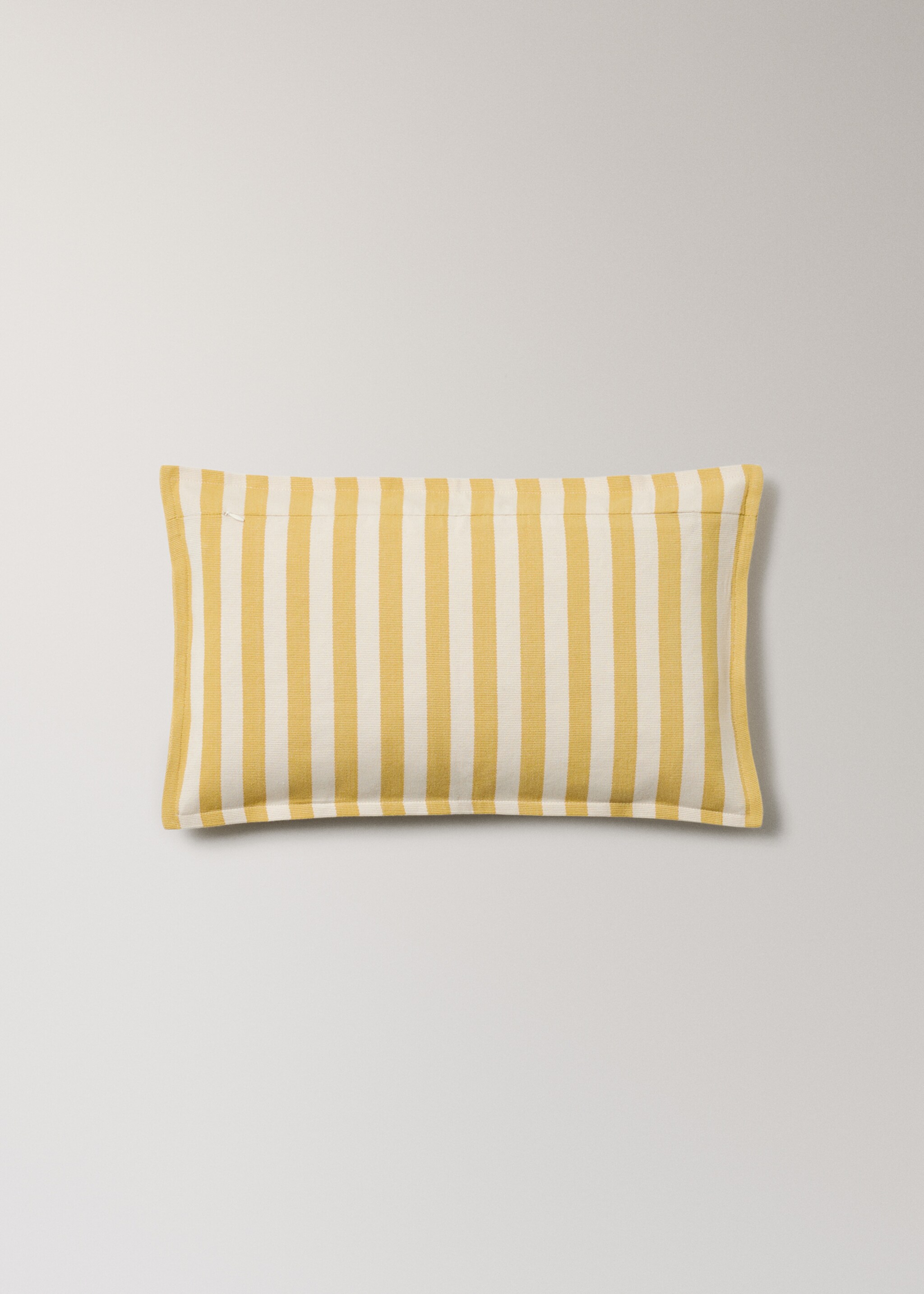 Cotton two-tone cushion cover with woven stripes 30x50 cm - Details of the article 4