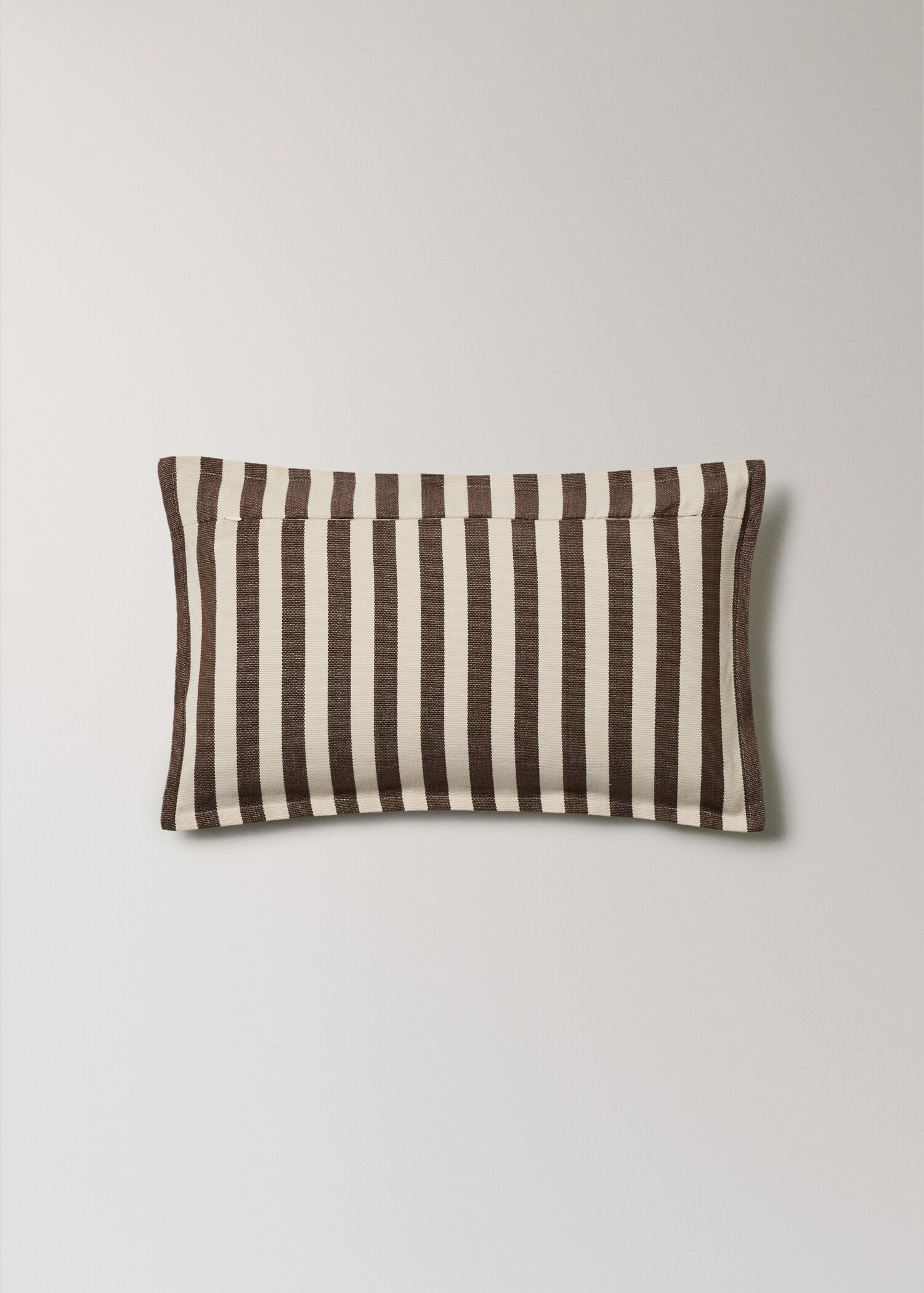 Cotton two-tone cushion cover with woven stripes 30x50 cm - Details of the article 1
