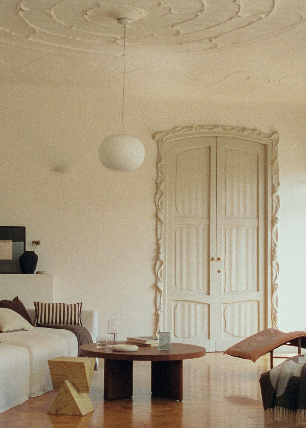 Cotton two-tone cushion cover with woven stripes 30x50 cm