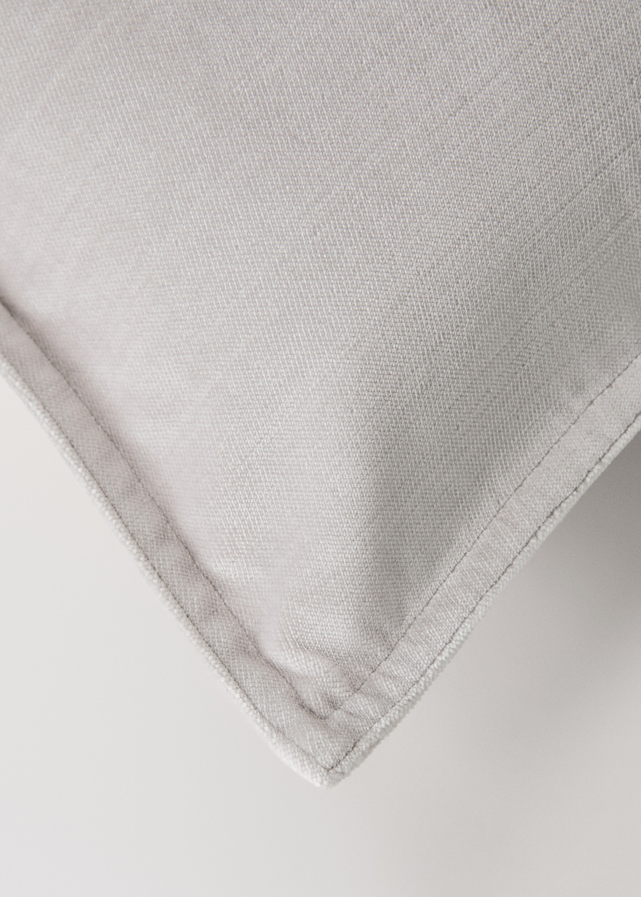 Velvet cushion cover 40x60 cm - Details of the article 4, Grey. Ref: 17003323-00.