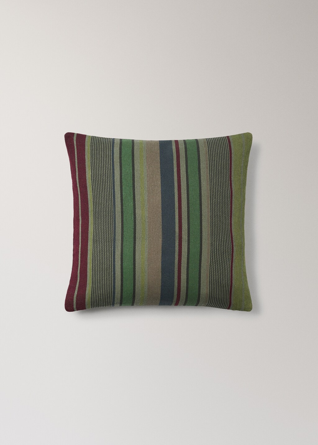 Cotton overdyed striped cushion cover 45x45 cm