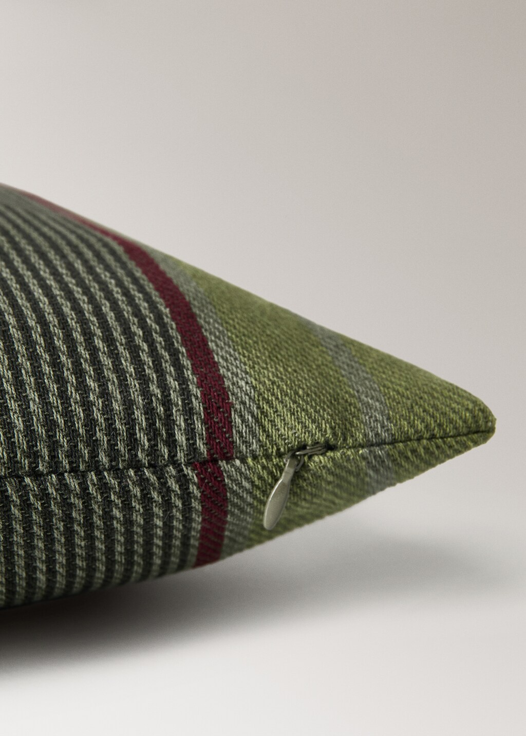 Cotton overdyed striped cushion cover 45x45 cm