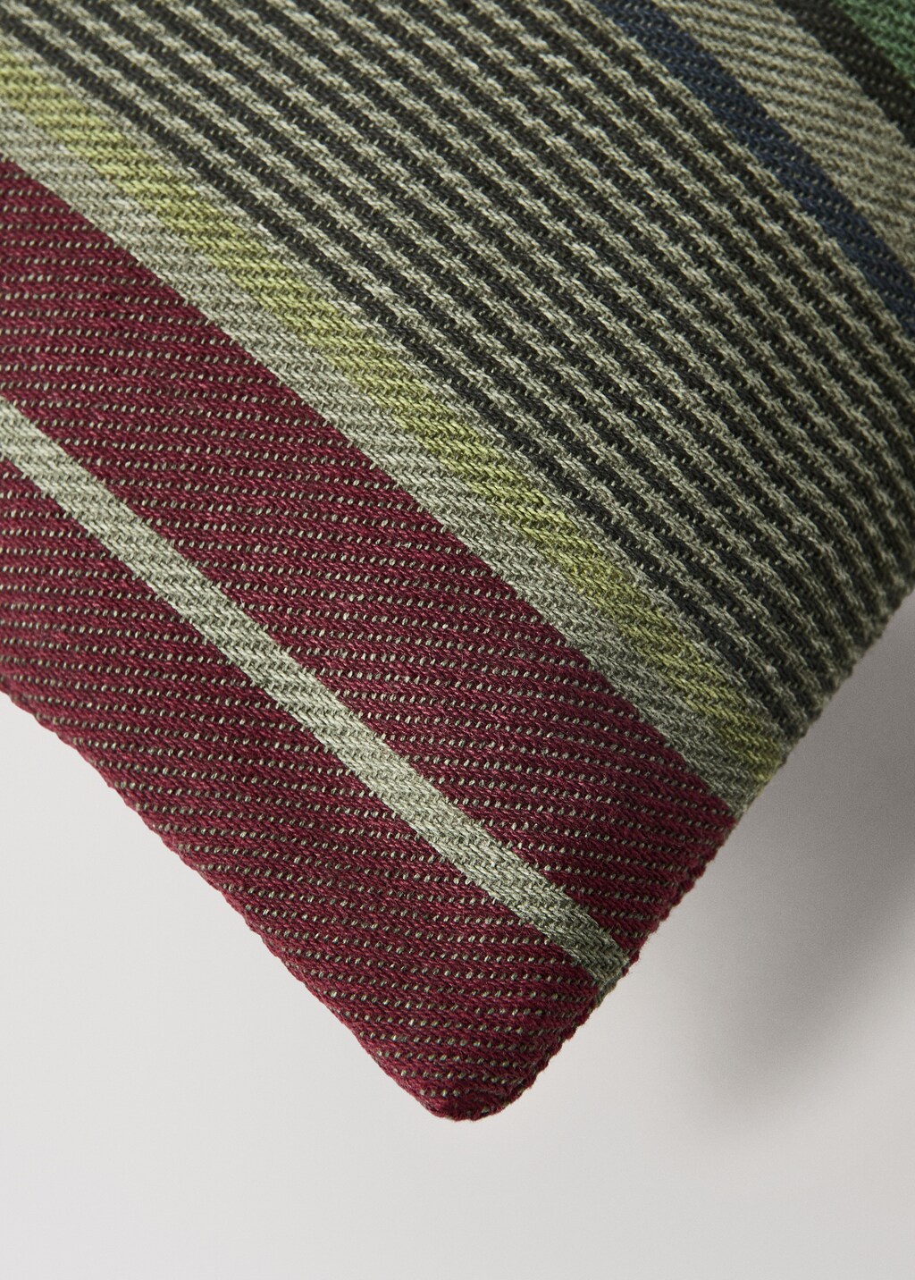 Cotton overdyed striped cushion cover 45x45 cm