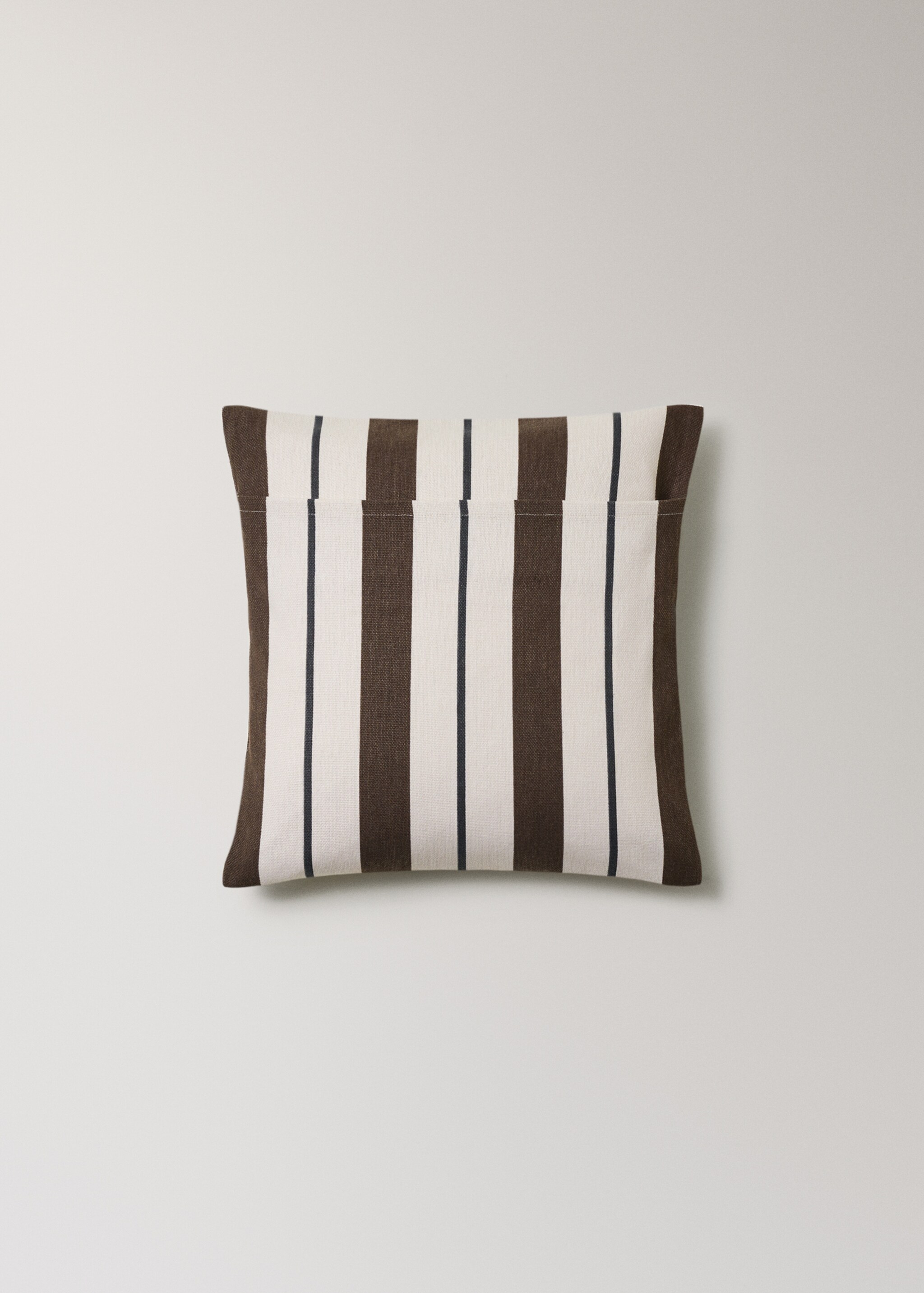 Capa de almofada decorativa de algodão às riscas 45x45 cm - Pormenor do artigo 1
