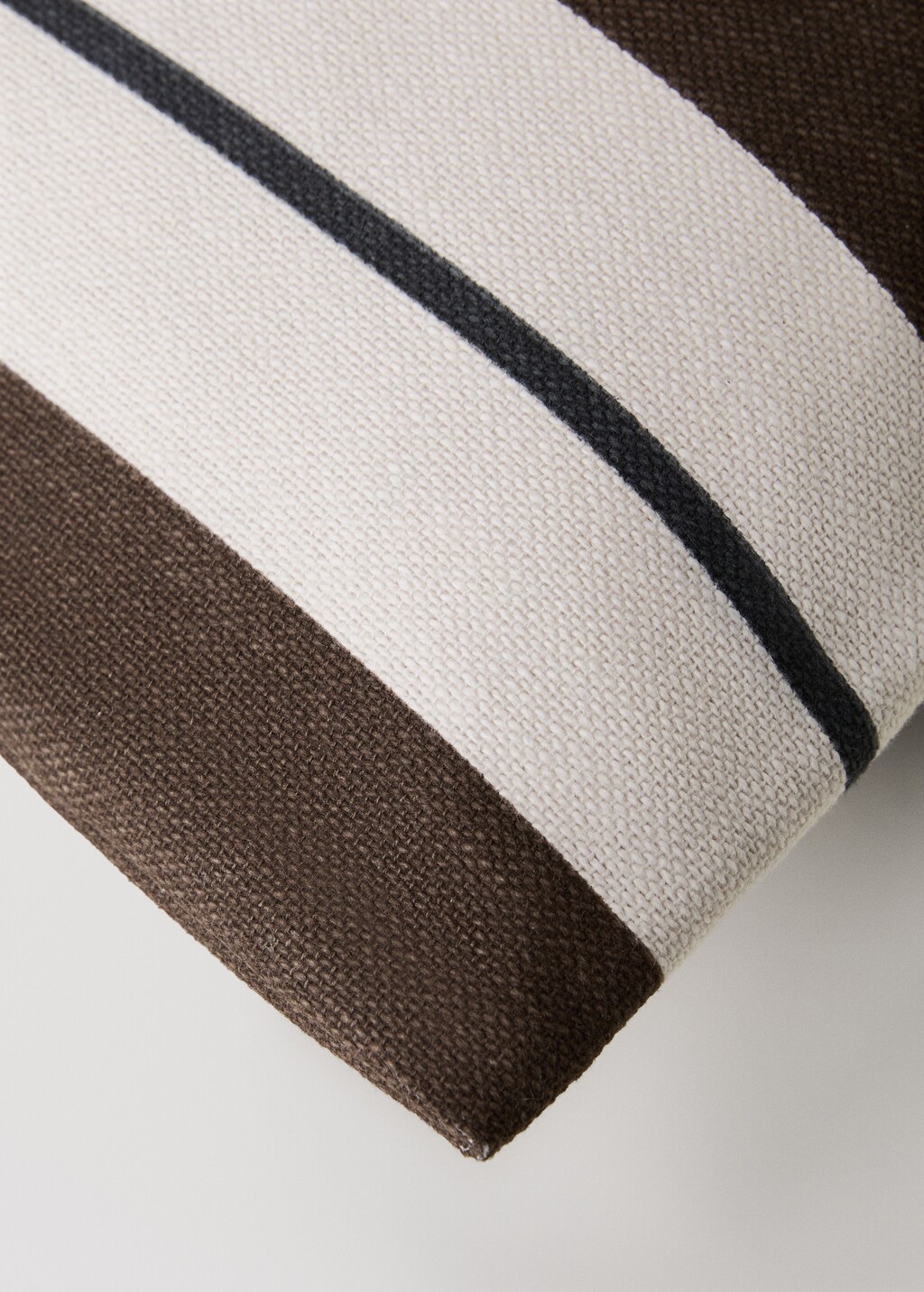 Cotton cushion cover with printed stripes 45x45 cm
