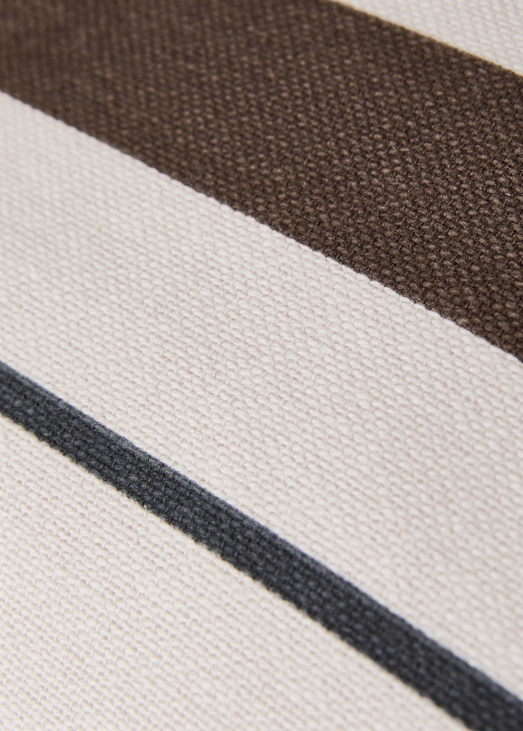 Cotton cushion cover with printed stripes 45x45 cm