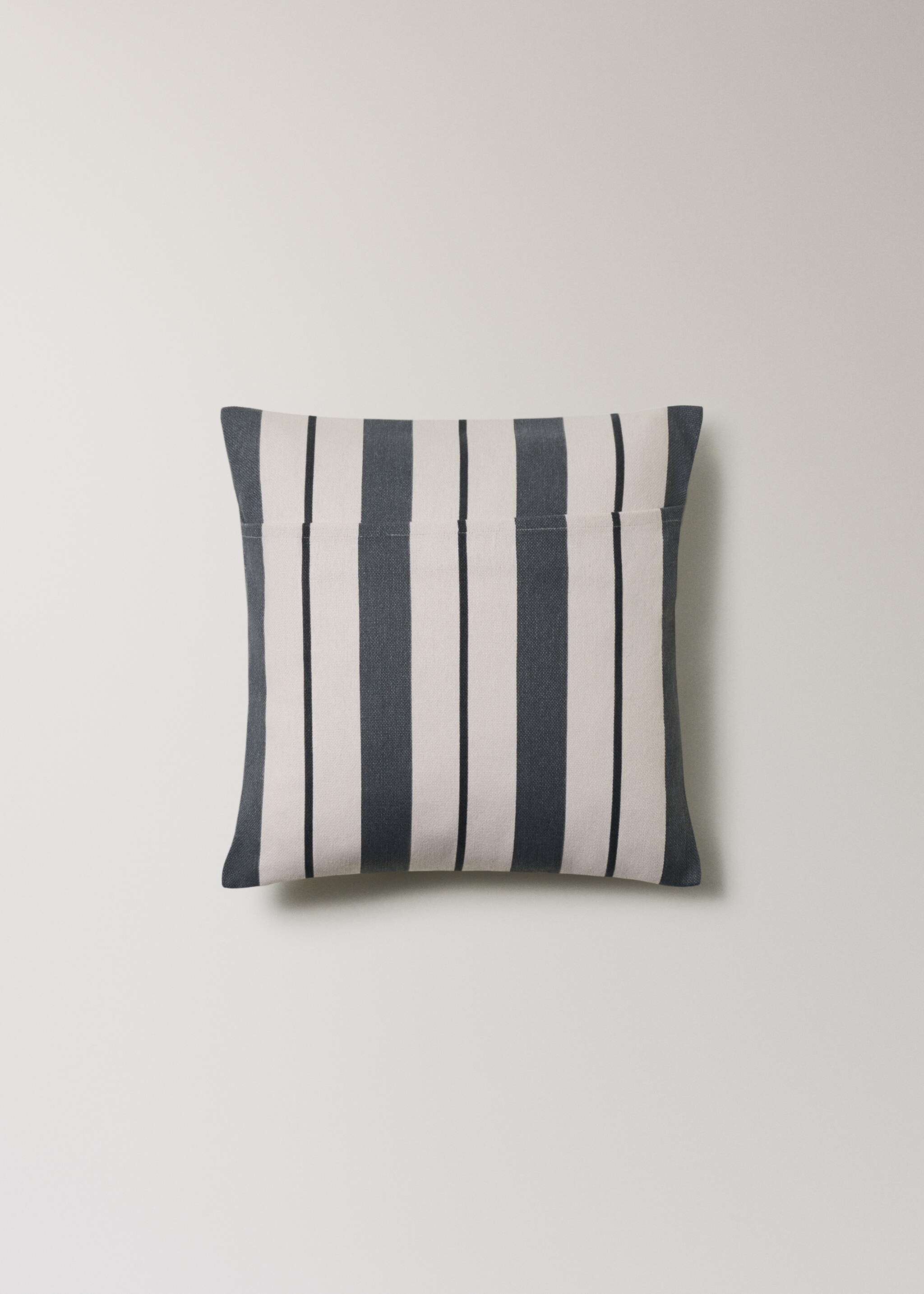 Capa de almofada decorativa de algodão às riscas 45x45 cm - Pormenor do artigo 1