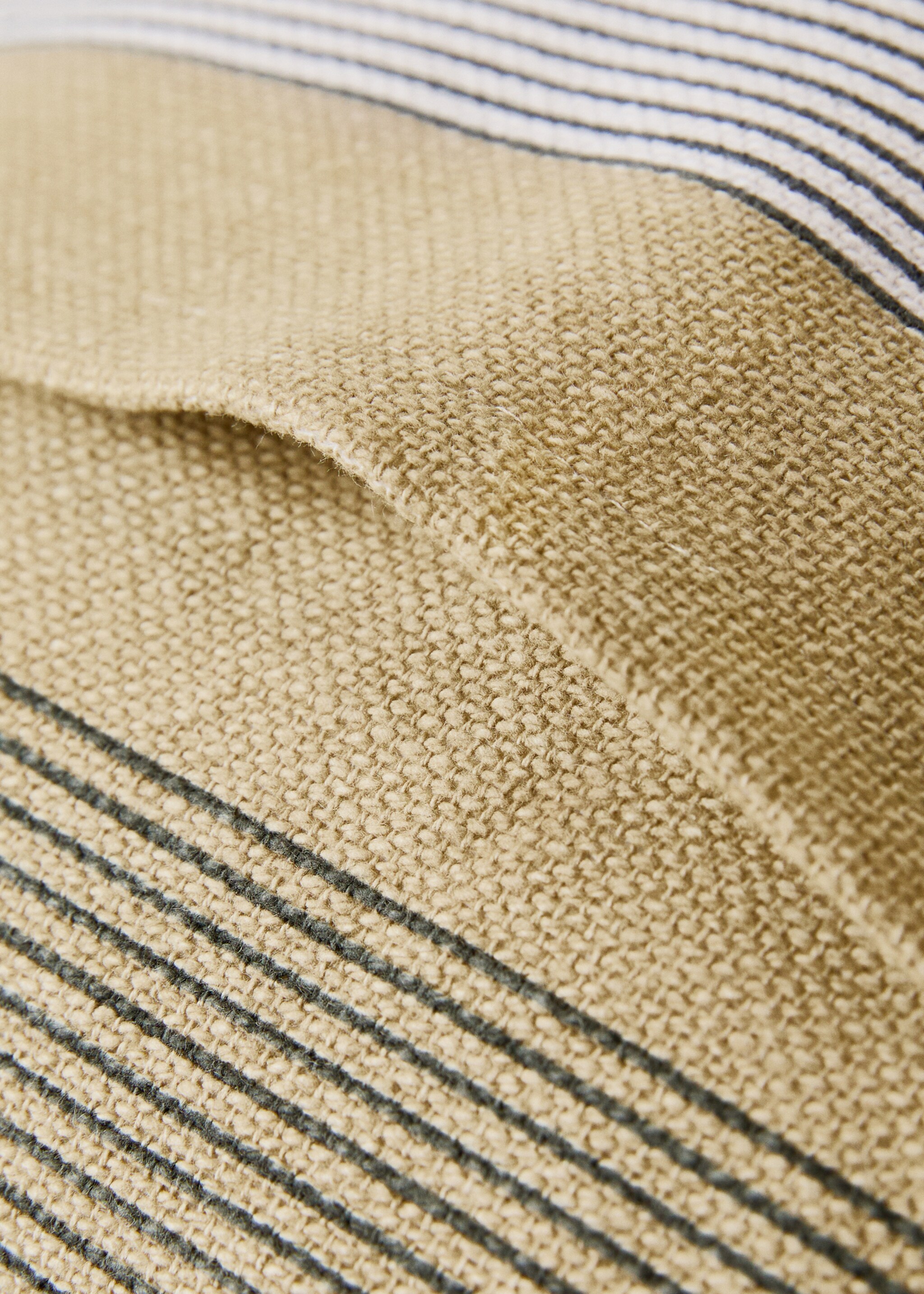 Baumwoll-Kissenhülle mit mehrfarbigem Streifenmuster 30 x 50 cm - Detail des Artikels 3