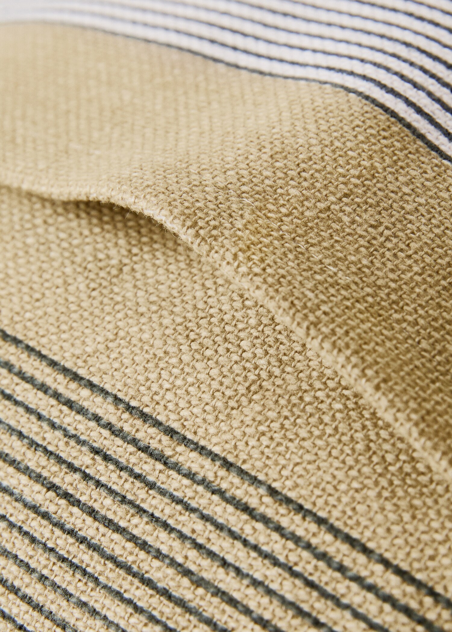 Baumwoll-Kissenhülle mit mehrfarbigem Streifenmuster 30 x 50 cm - Detail des Artikels 3