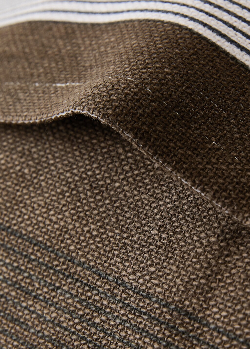 Multi-striped printed cotton cushion cover 30x50 cm