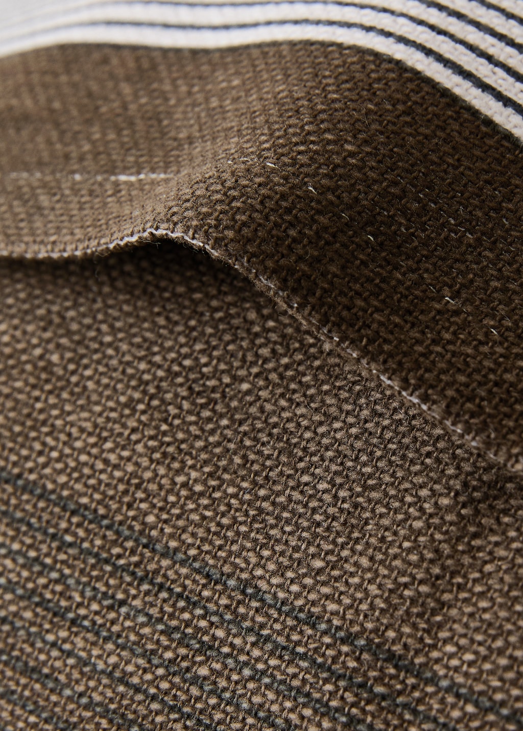 Multi-striped printed cotton cushion cover 30x50 cm