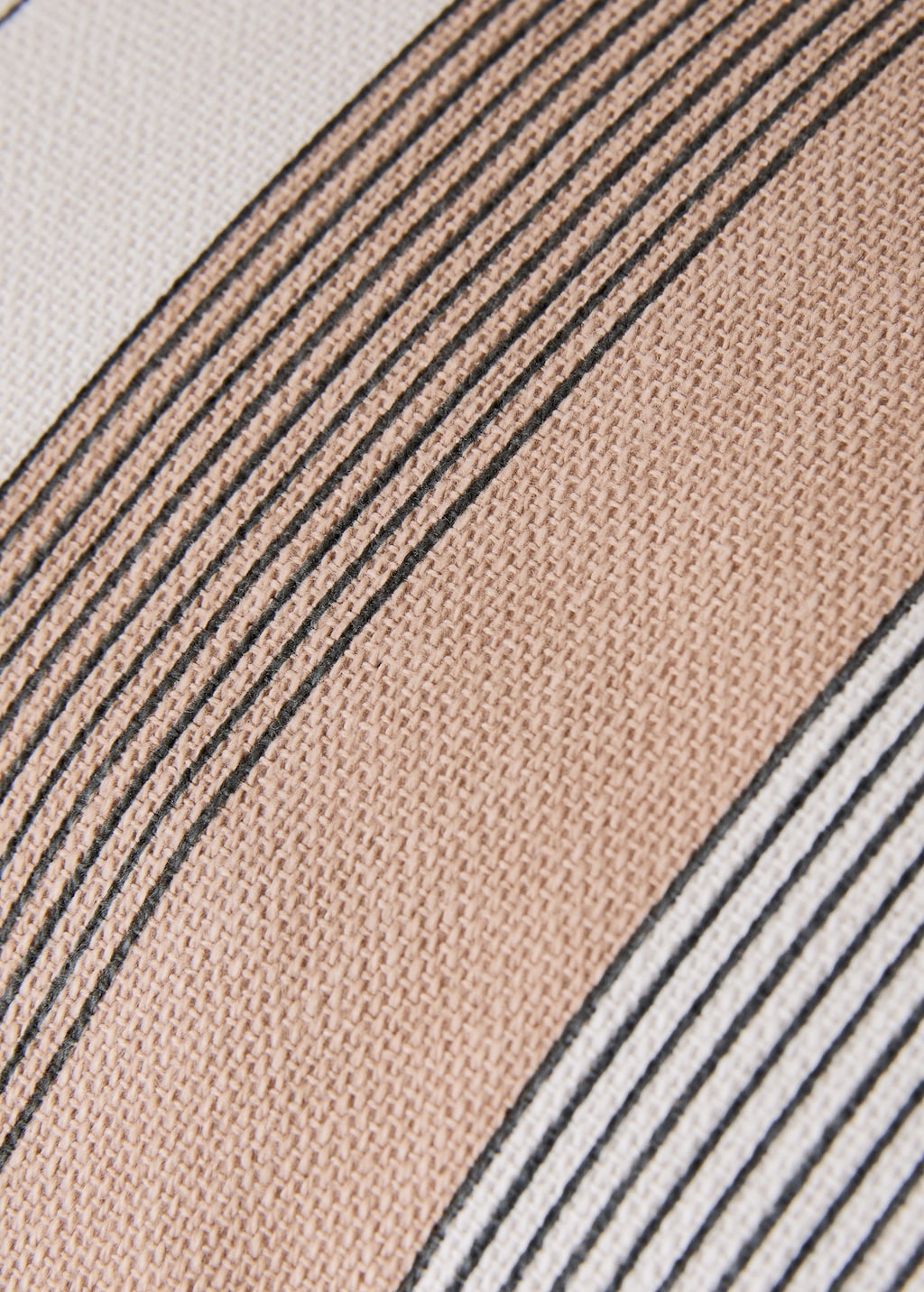 Multi-striped printed cotton cushion cover 30x50 cm