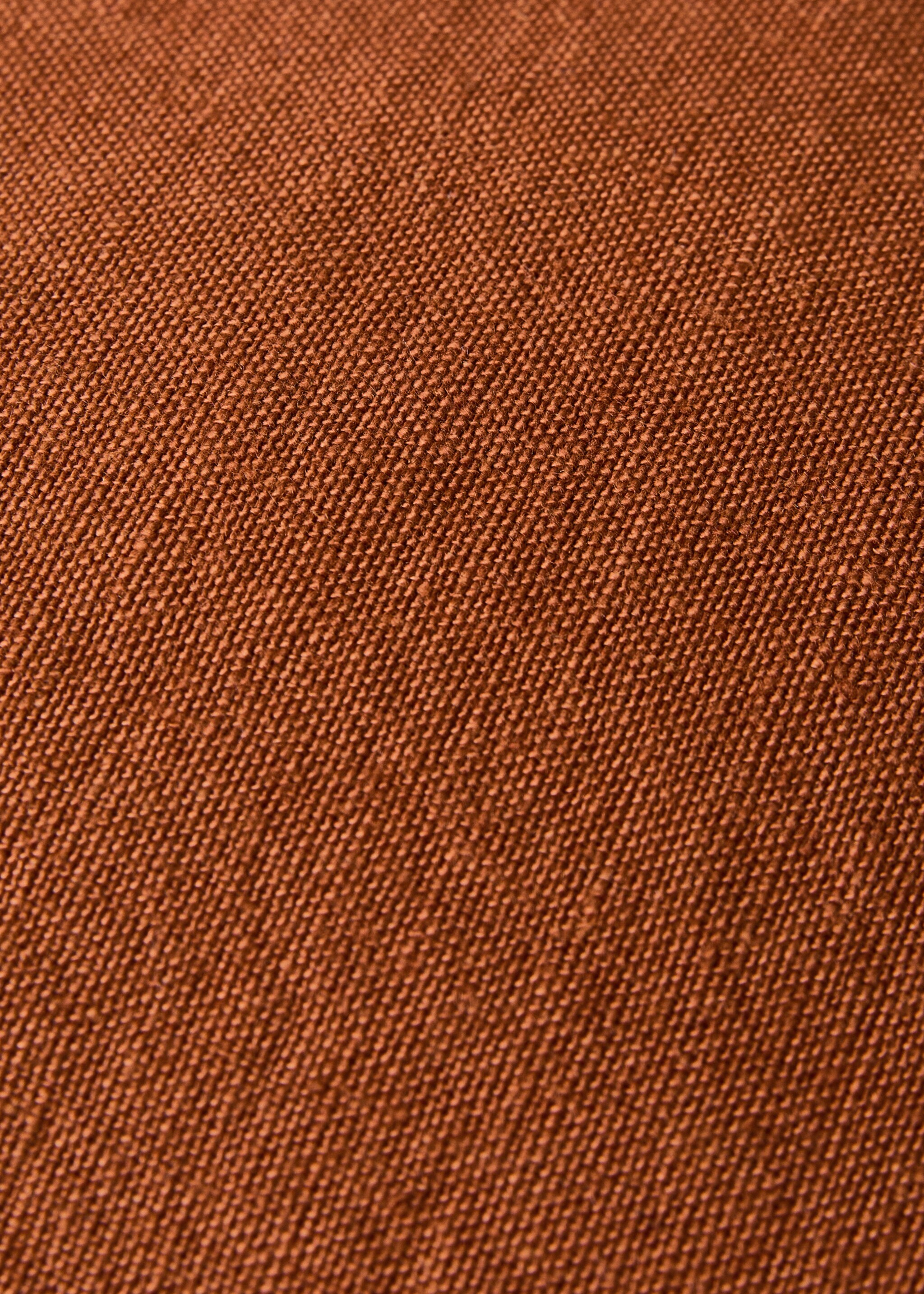 Capa de almofada decorativa de linho 50x50 cm - Pormenor do artigo 3, Laranja-torrado. Ref: 17003341-00.