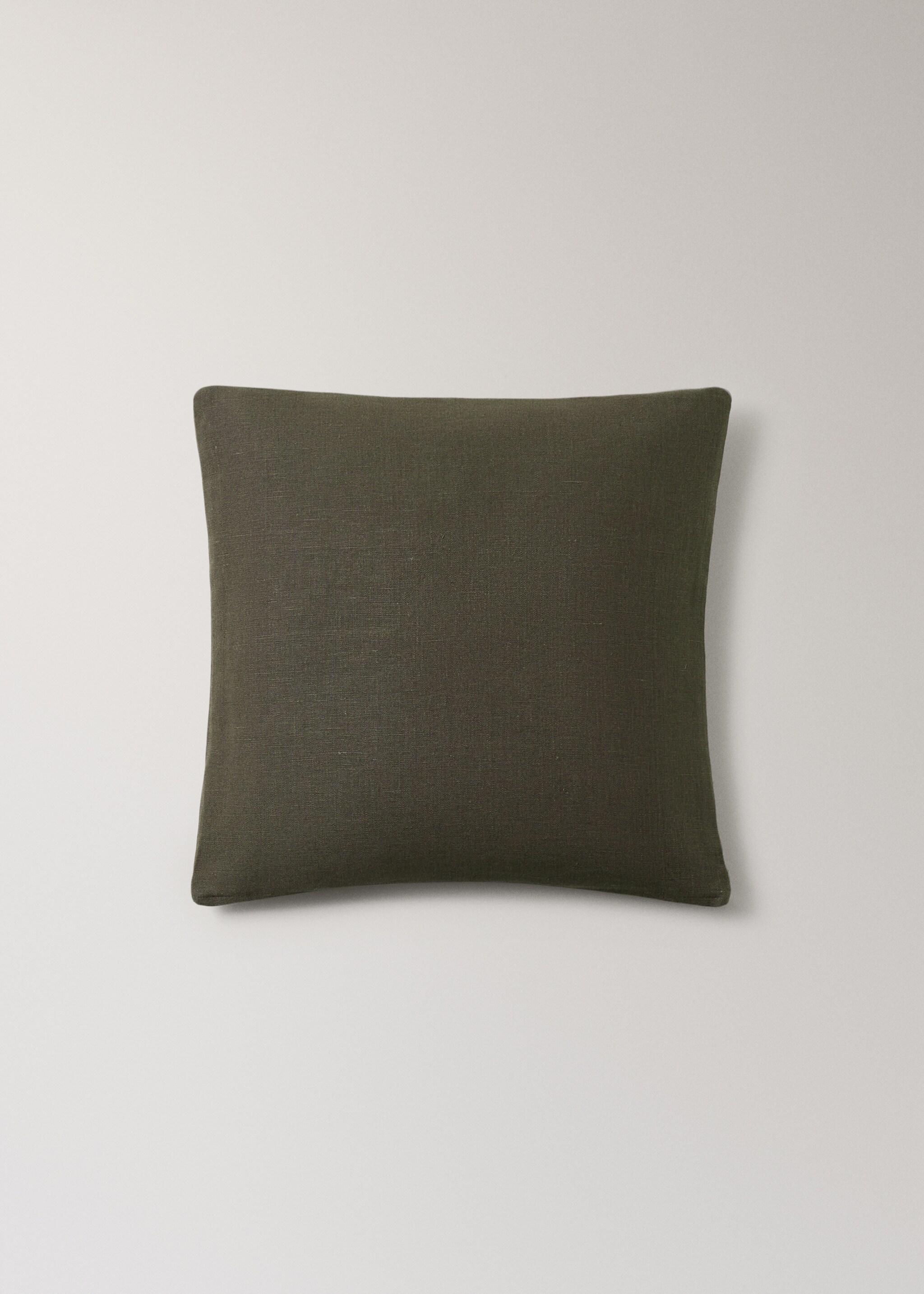 Наволочка з льону 50x50 см - Товар без моделі, Оливковий. Ref: 17003341-00.