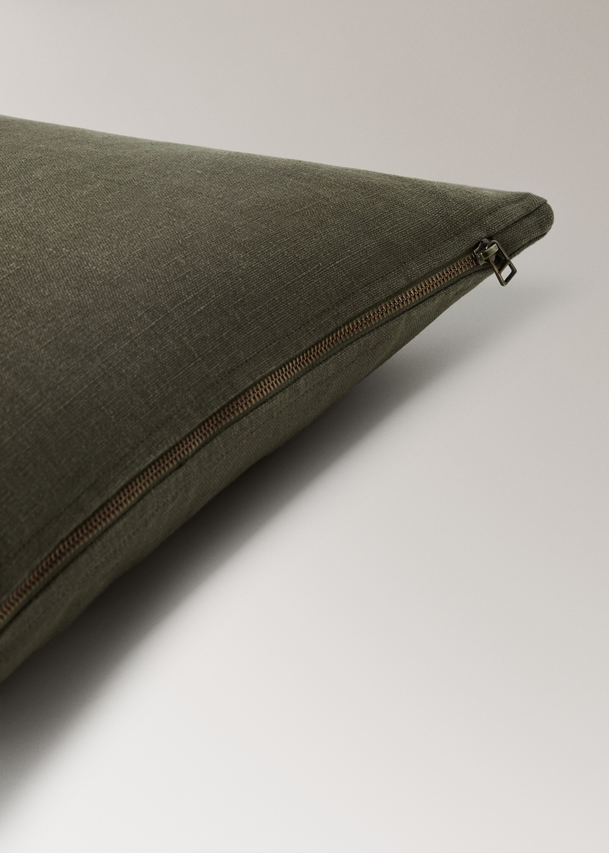 Наволочка з льону 50x50 см - Детальніше про товар 1, Оливковий. Ref: 17003341-00.