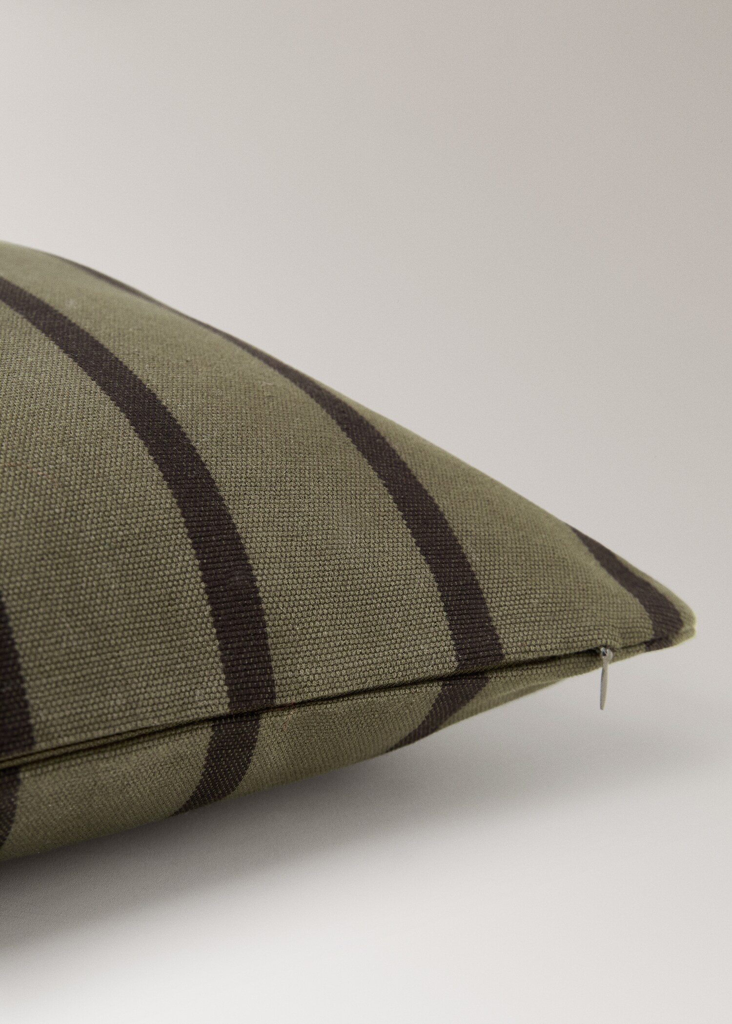 Cotton two-tone striped cushion cover 40x60 cm - Details of the article 1