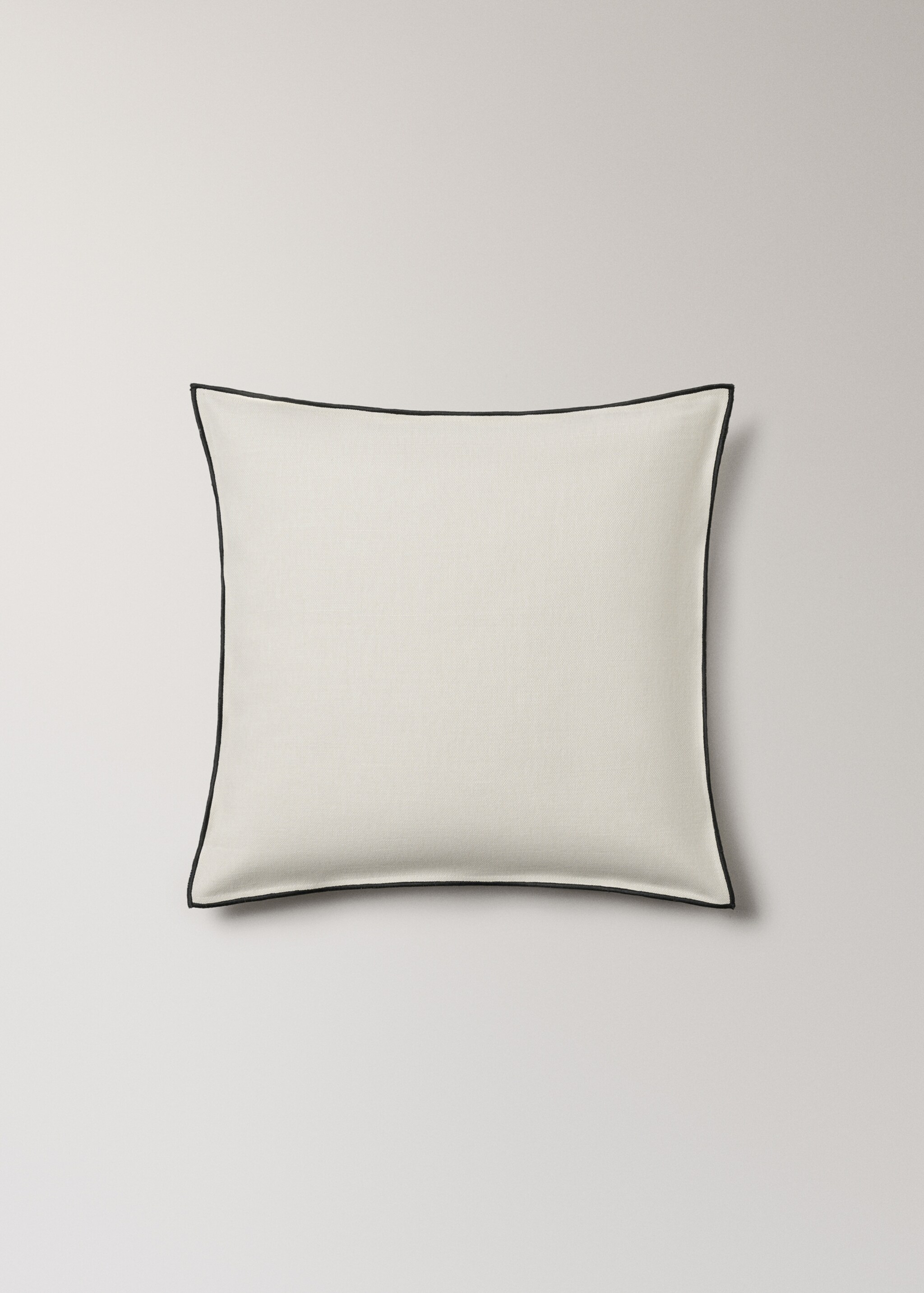 Housse de coussin coton et lin overlock languette 50x50 cm - Article sans modèle