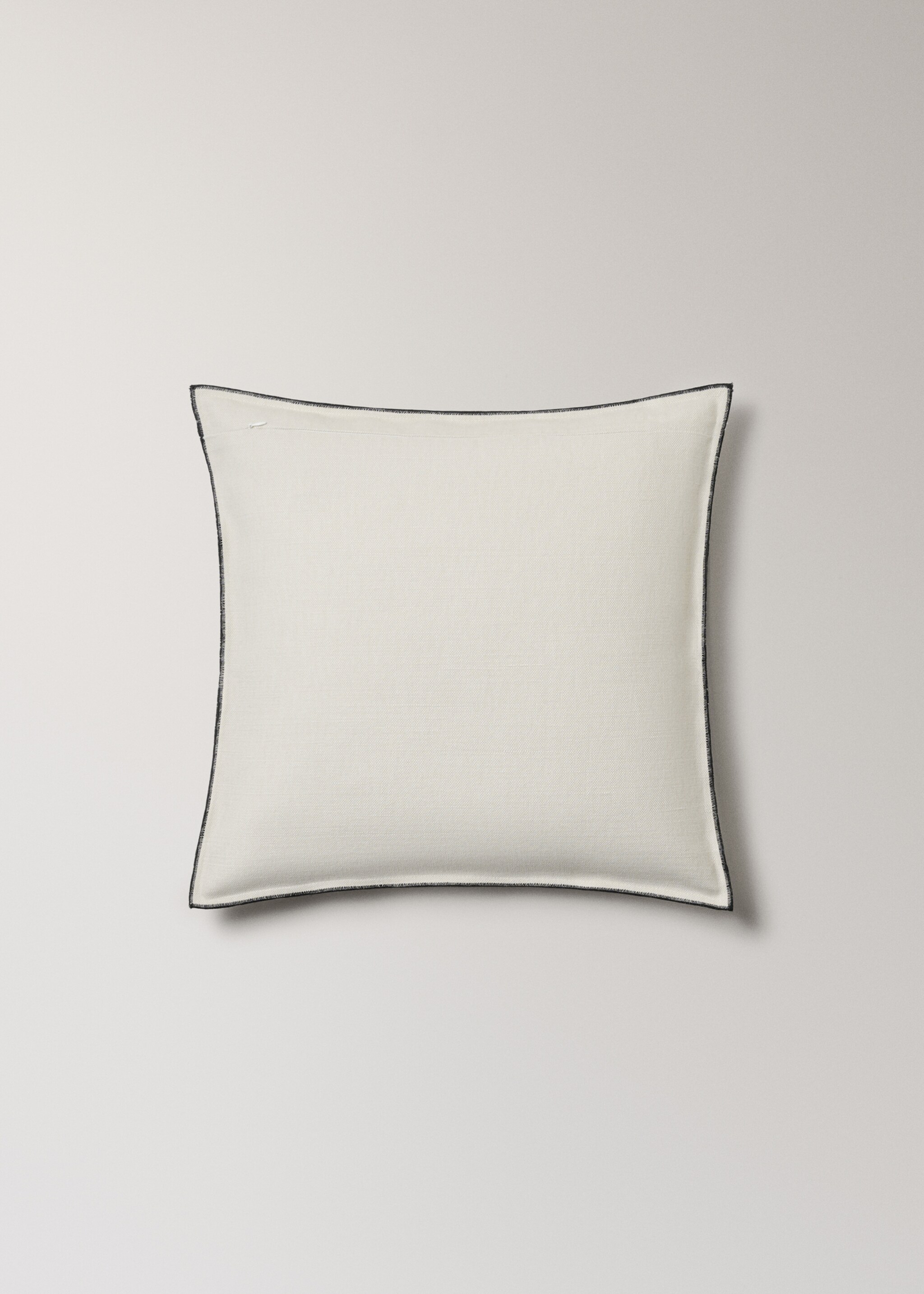 Housse de coussin coton et lin overlock languette 50x50 cm - Détail de l'article 1