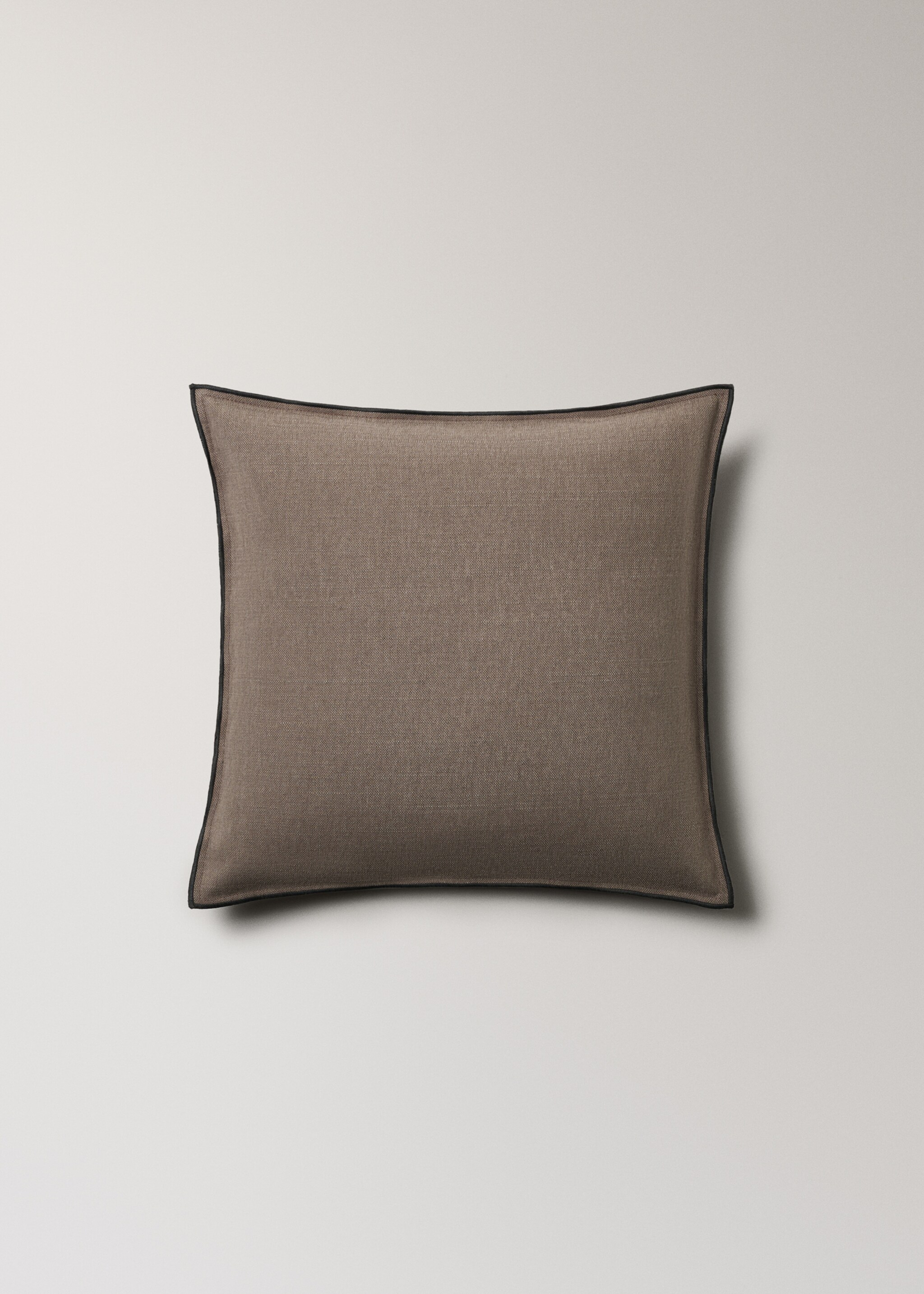 Housse de coussin coton et lin overlock languette 50x50 cm - Article sans modèle