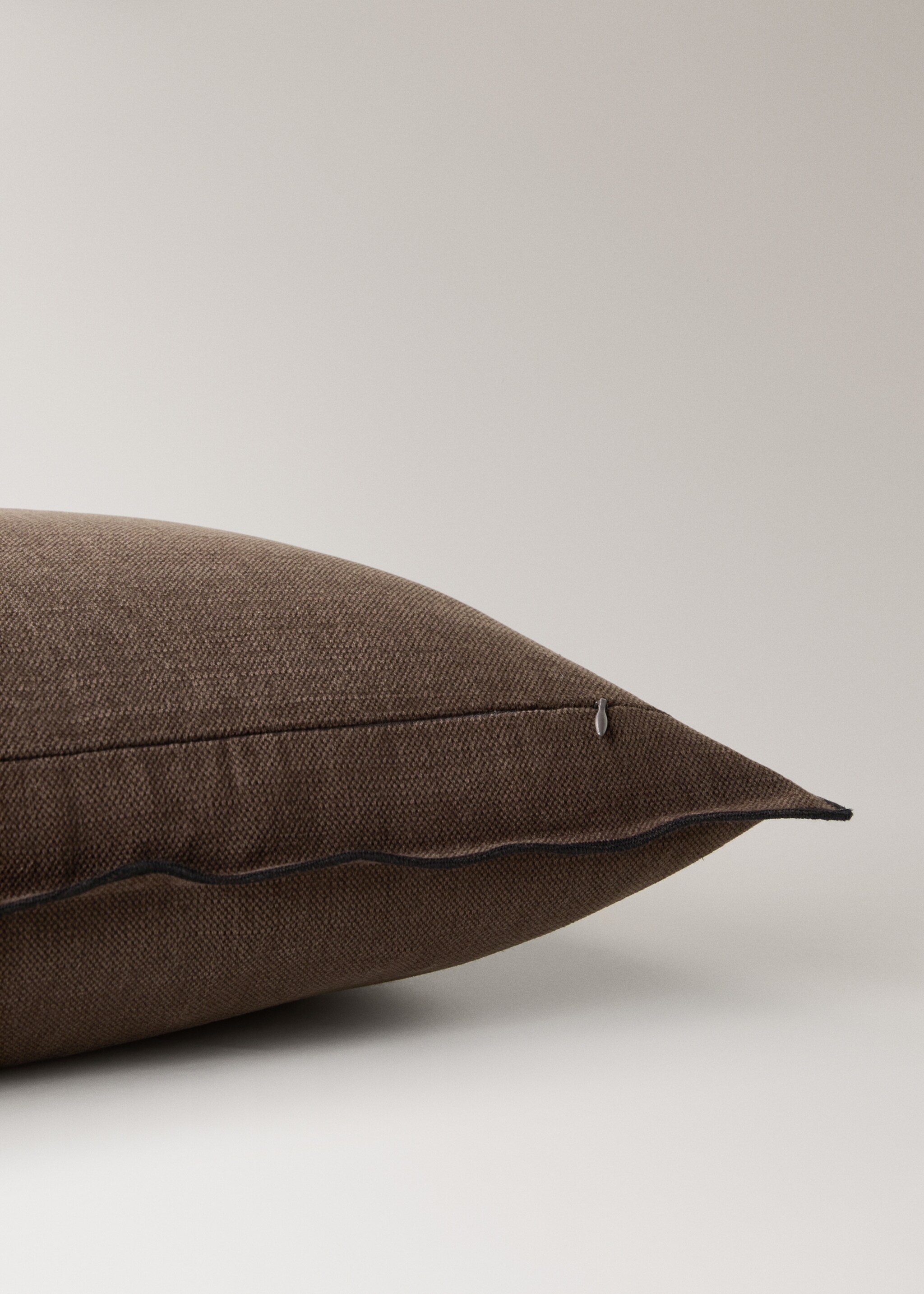 Housse de coussin coton et lin overlock languette 40x60 cm - Détail de l'article 1
