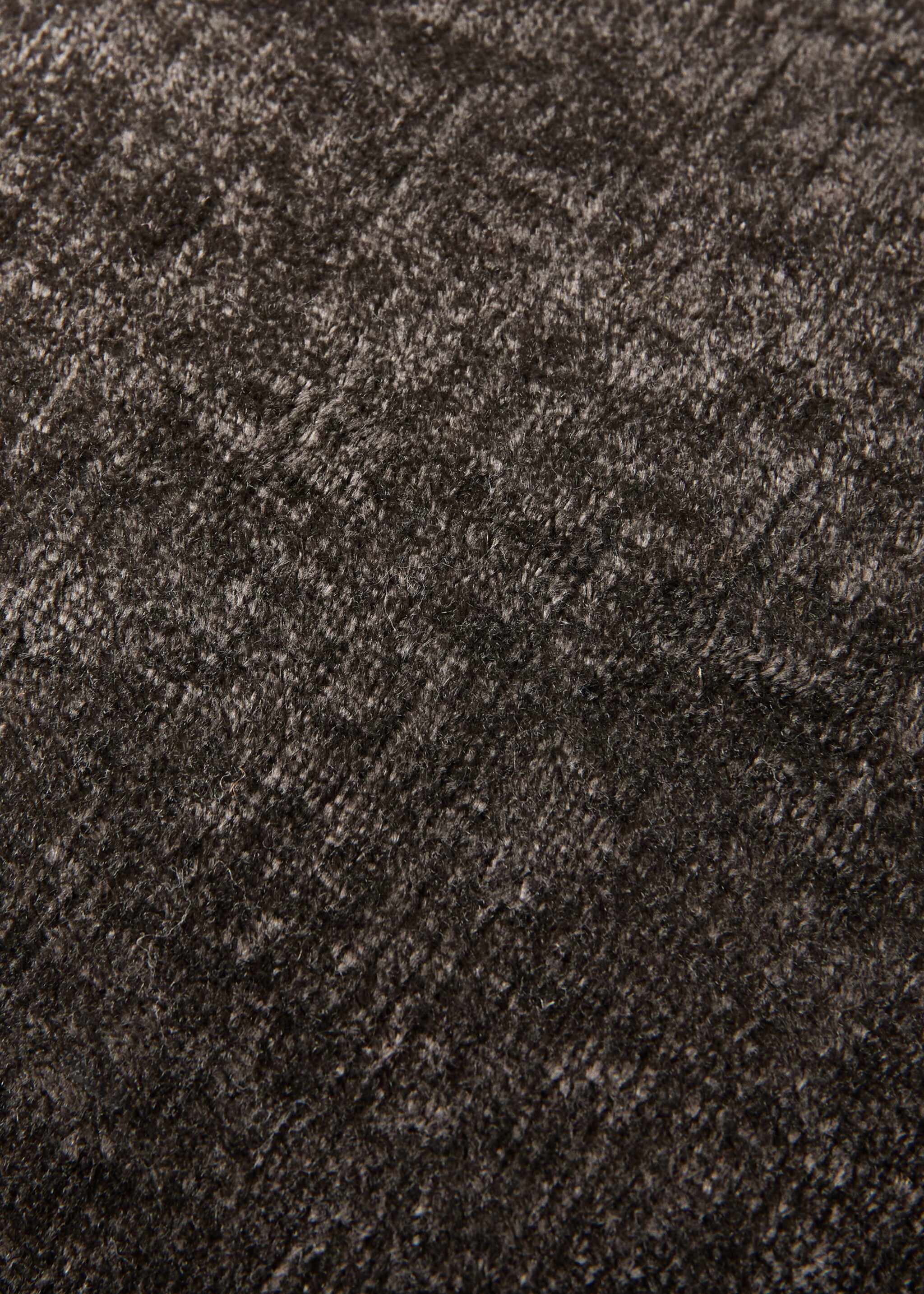 Velvet linen cushion cover 40x60 cm - Details of the article 3, Coffee. Ref: 17003348-00.