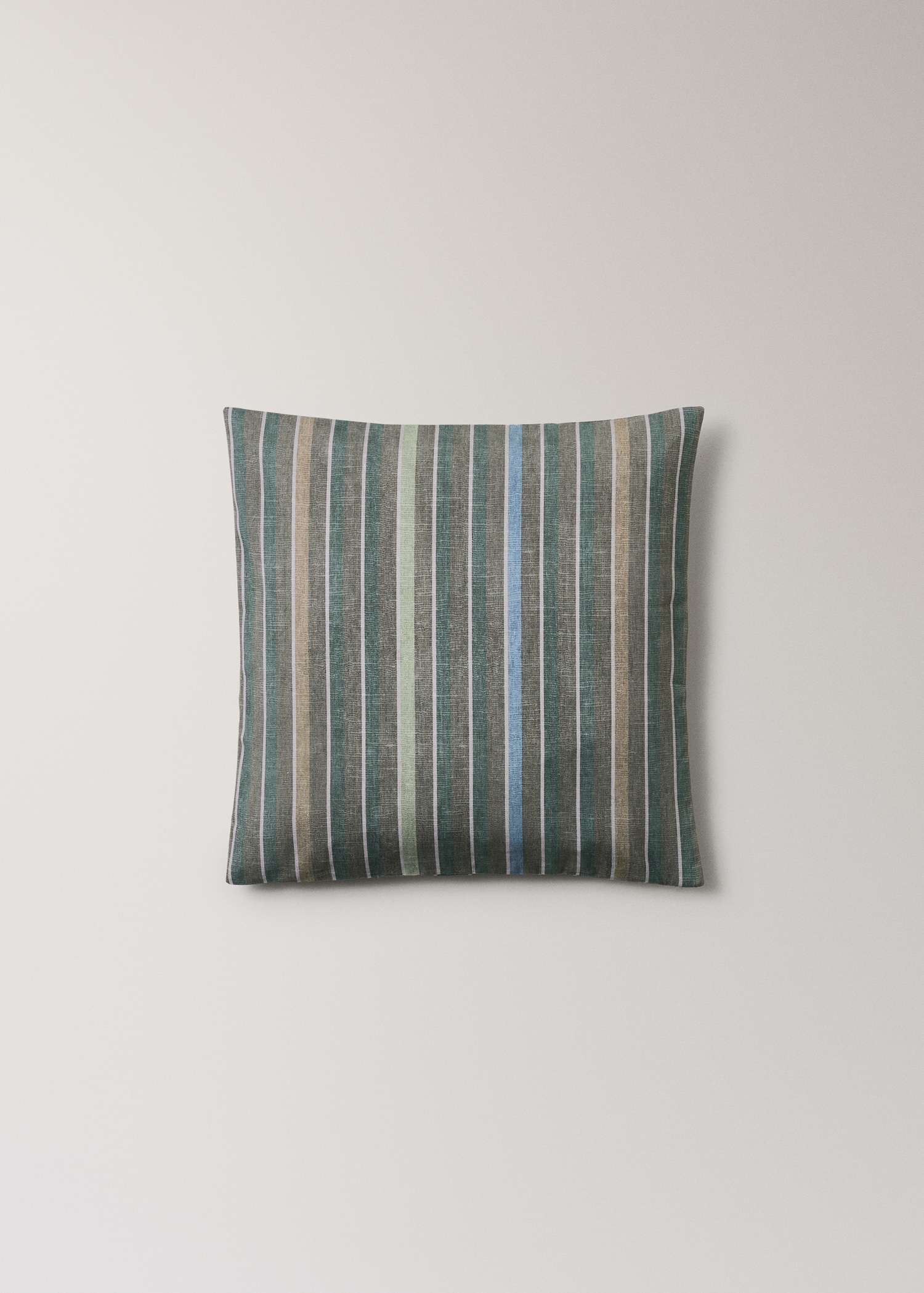 Housse de coussin en coton imprimé à rayures 45x45 cm - Article sans modèle