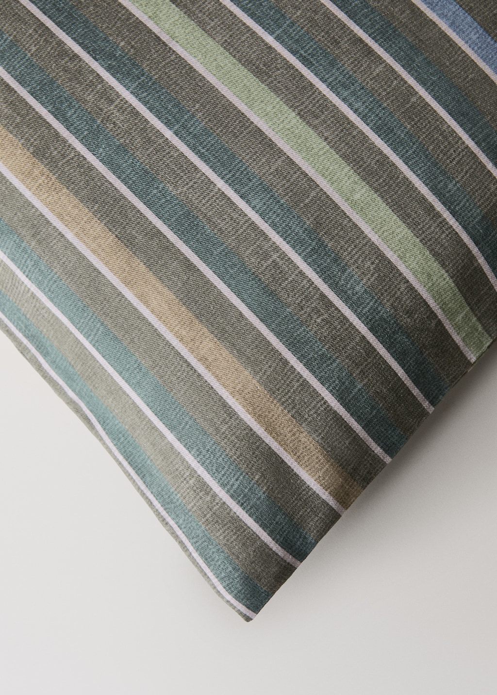 Cotton cushion cover with printed stripes 45x45 cm