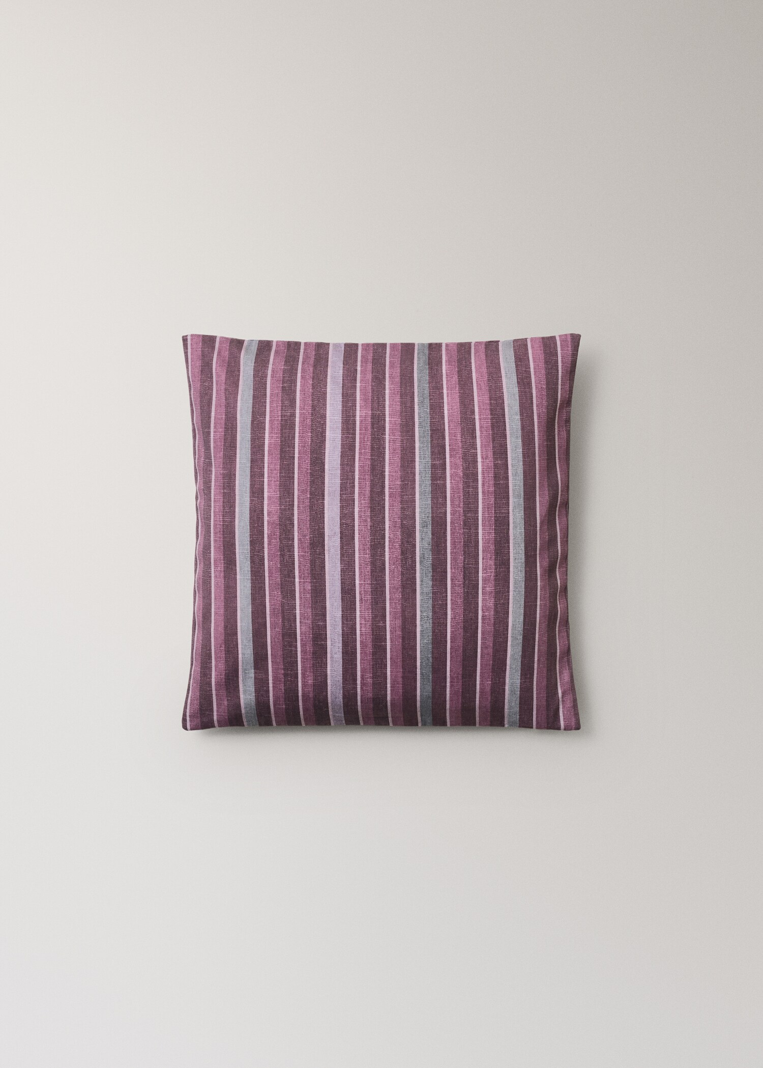 Housse de coussin en coton imprimé à rayures 45x45 cm - Article sans modèle