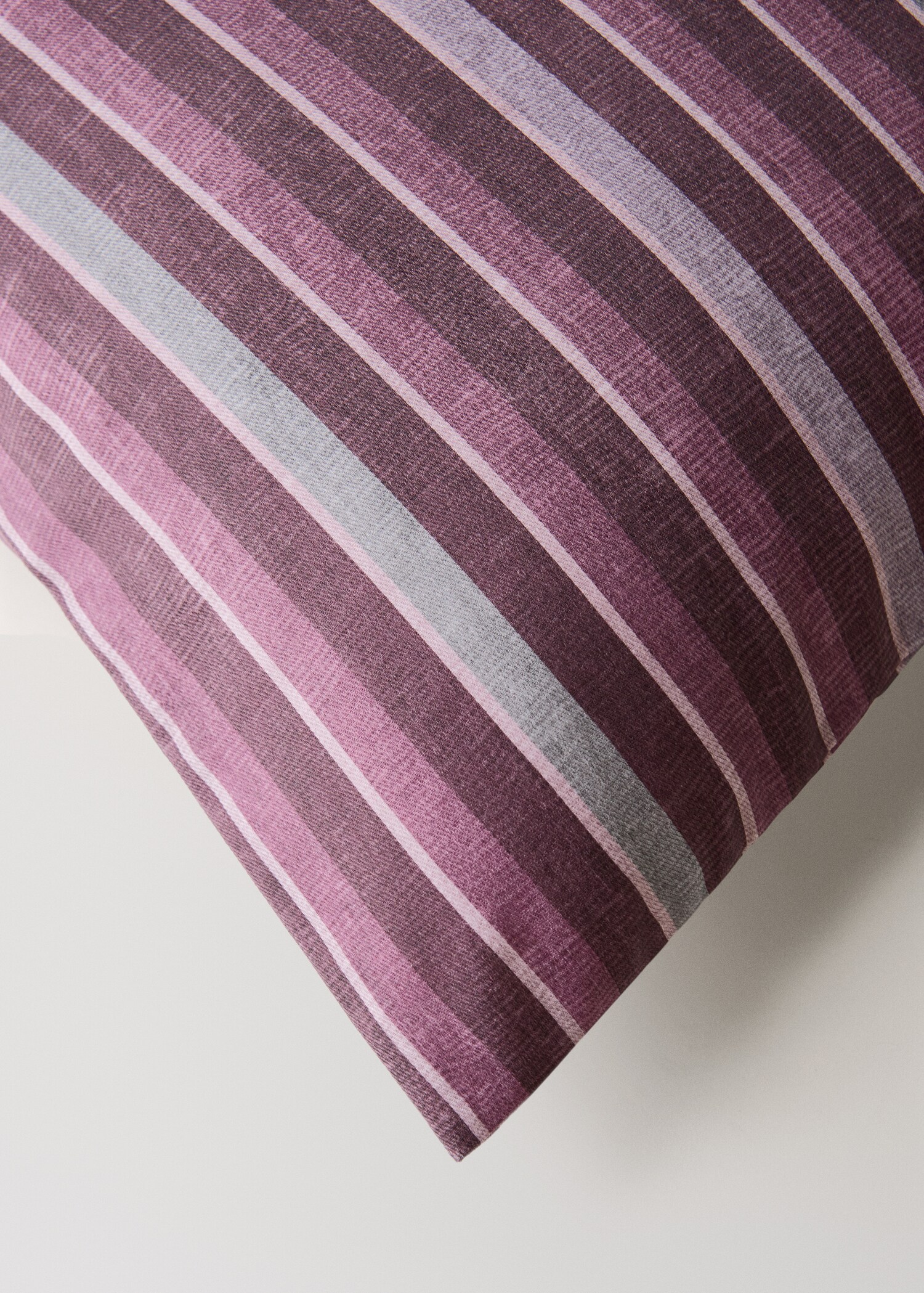 Housse de coussin en coton imprimé à rayures 45x45 cm - Détail de l'article 2