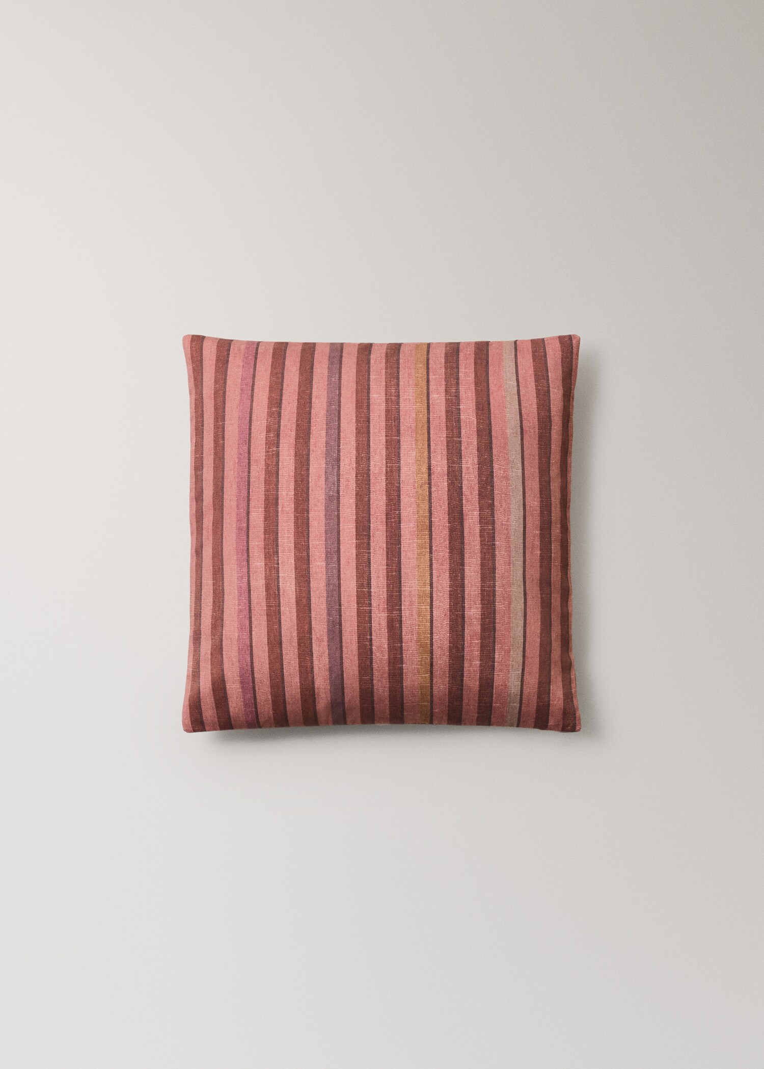 Housse de coussin en coton imprimé à rayures 45x45 cm - Article sans modèle