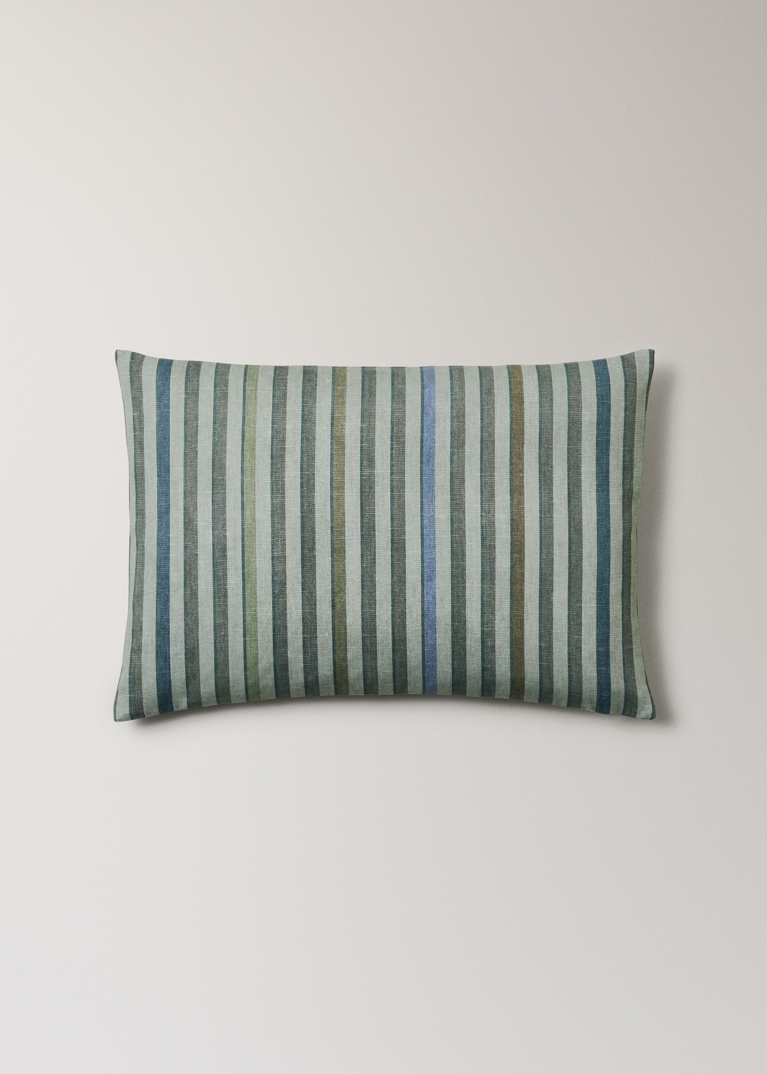 Housse de coussin lin coton rayure imprimée 40x60 cm - Article sans modèle