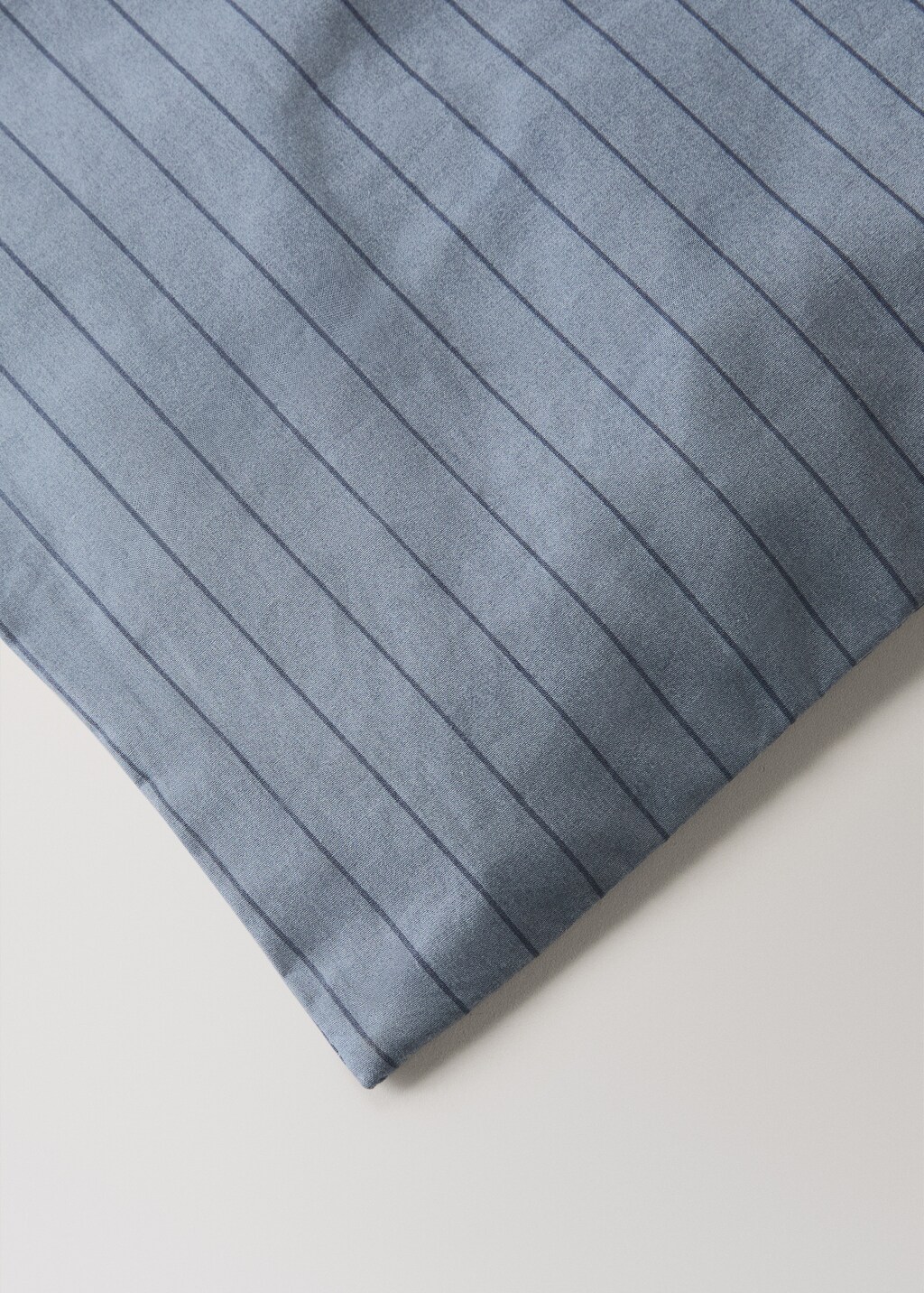 Reversible percale cotton striped duvet cover for / cm bed