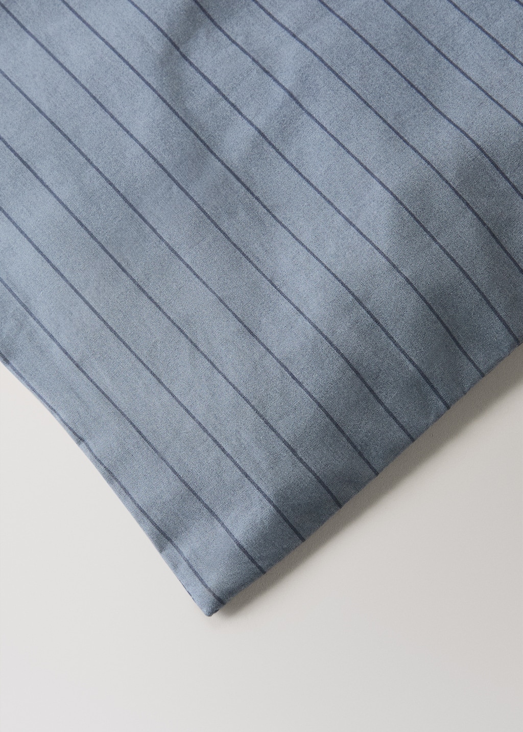 Reversible percale cotton striped duvet cover for / cm bed