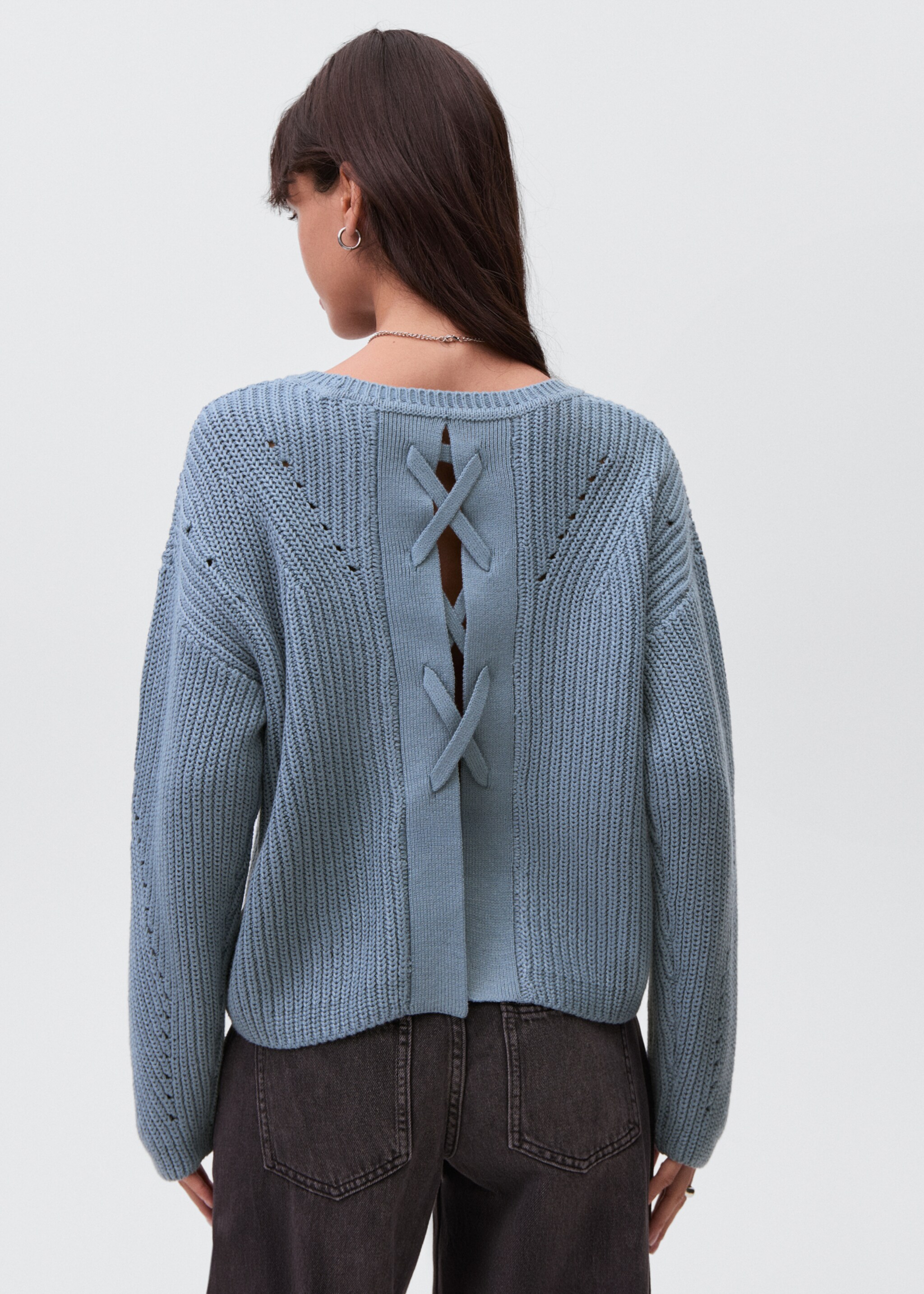 Oversize knit sweater - Reverse of the article