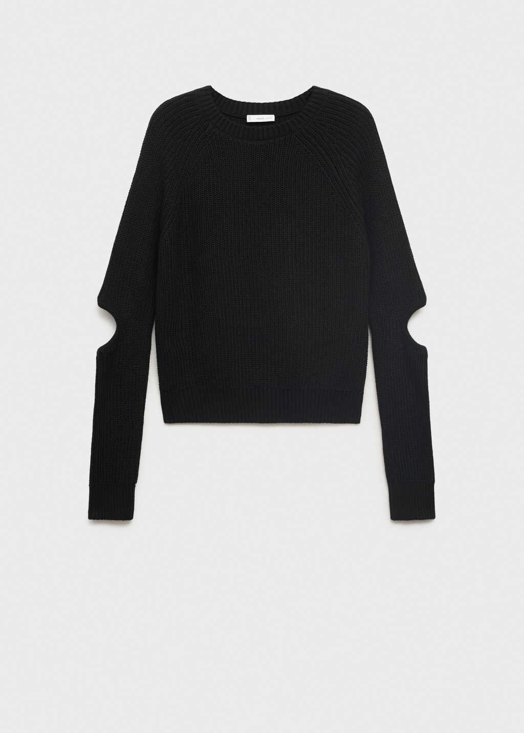 Knitted sweater with openings