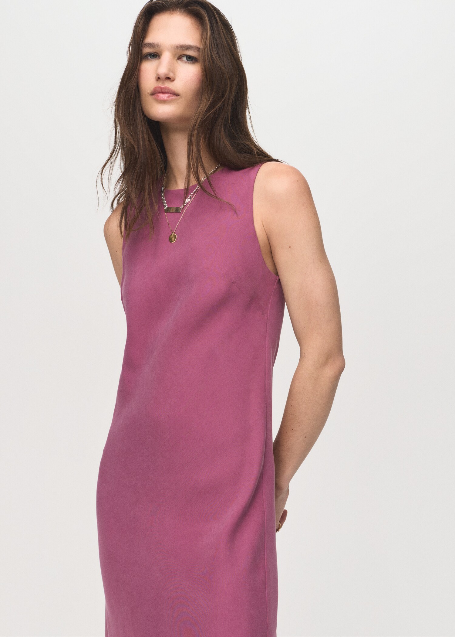 Long modal dress - Women | MANGO USA Long modal dress - Women | MANGO USA