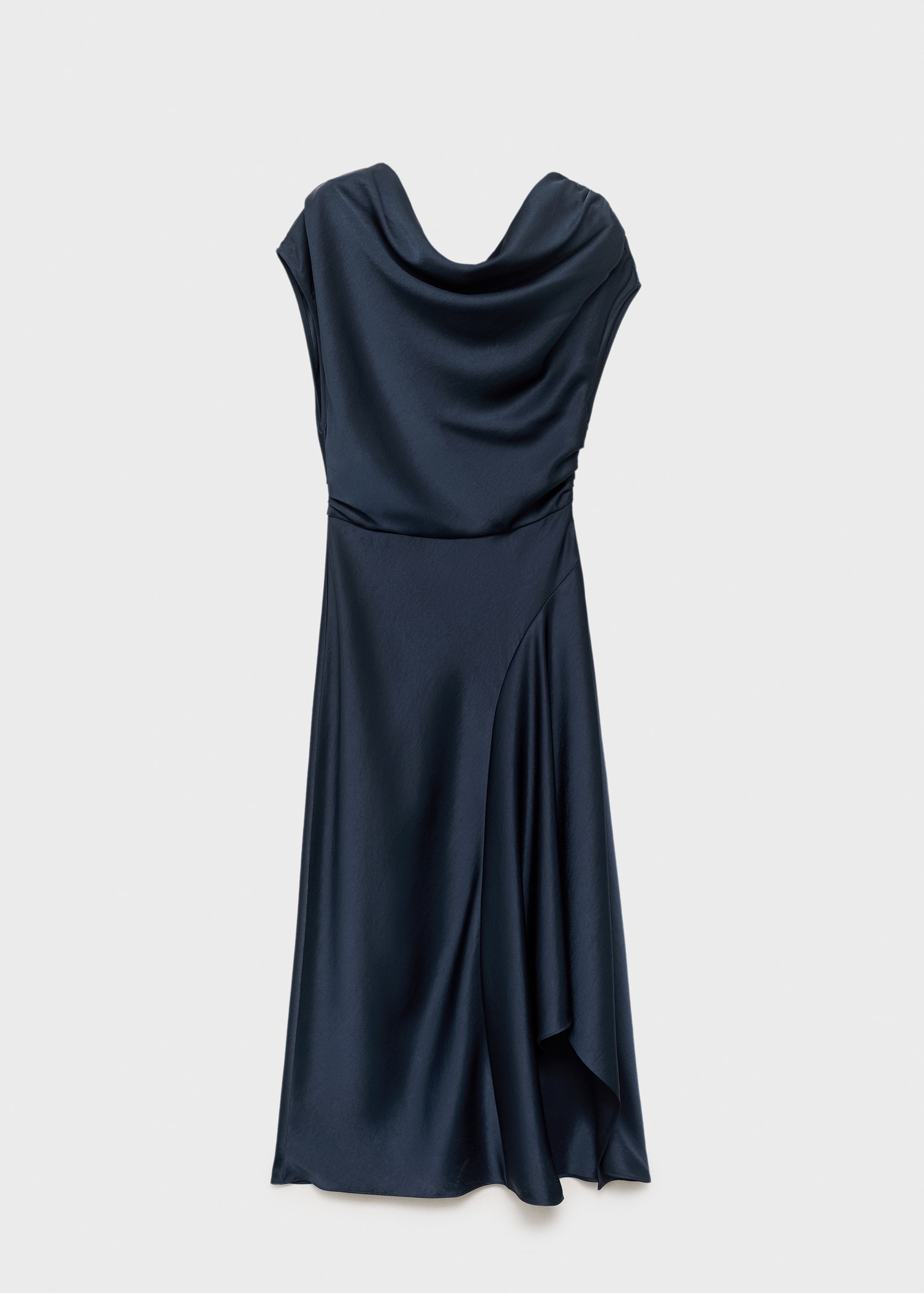 Asymmetrical satin dress - Article without model