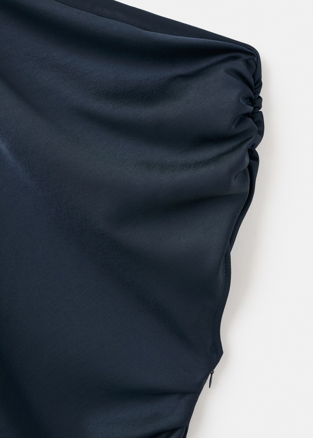 Asymmetrical satin dress