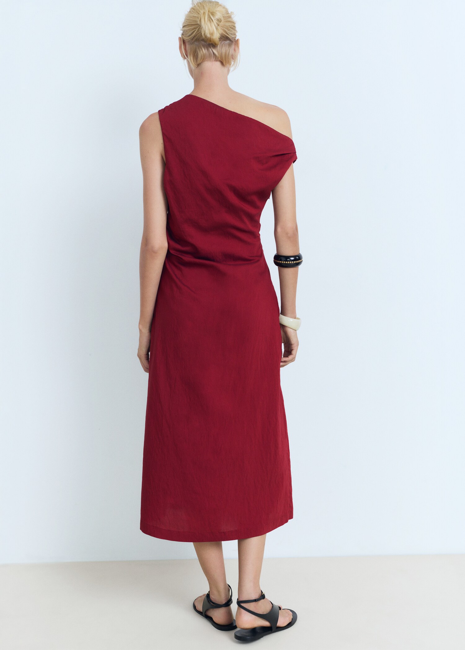 Asymmetrisches Knotenkleid - Rückseite des Artikels