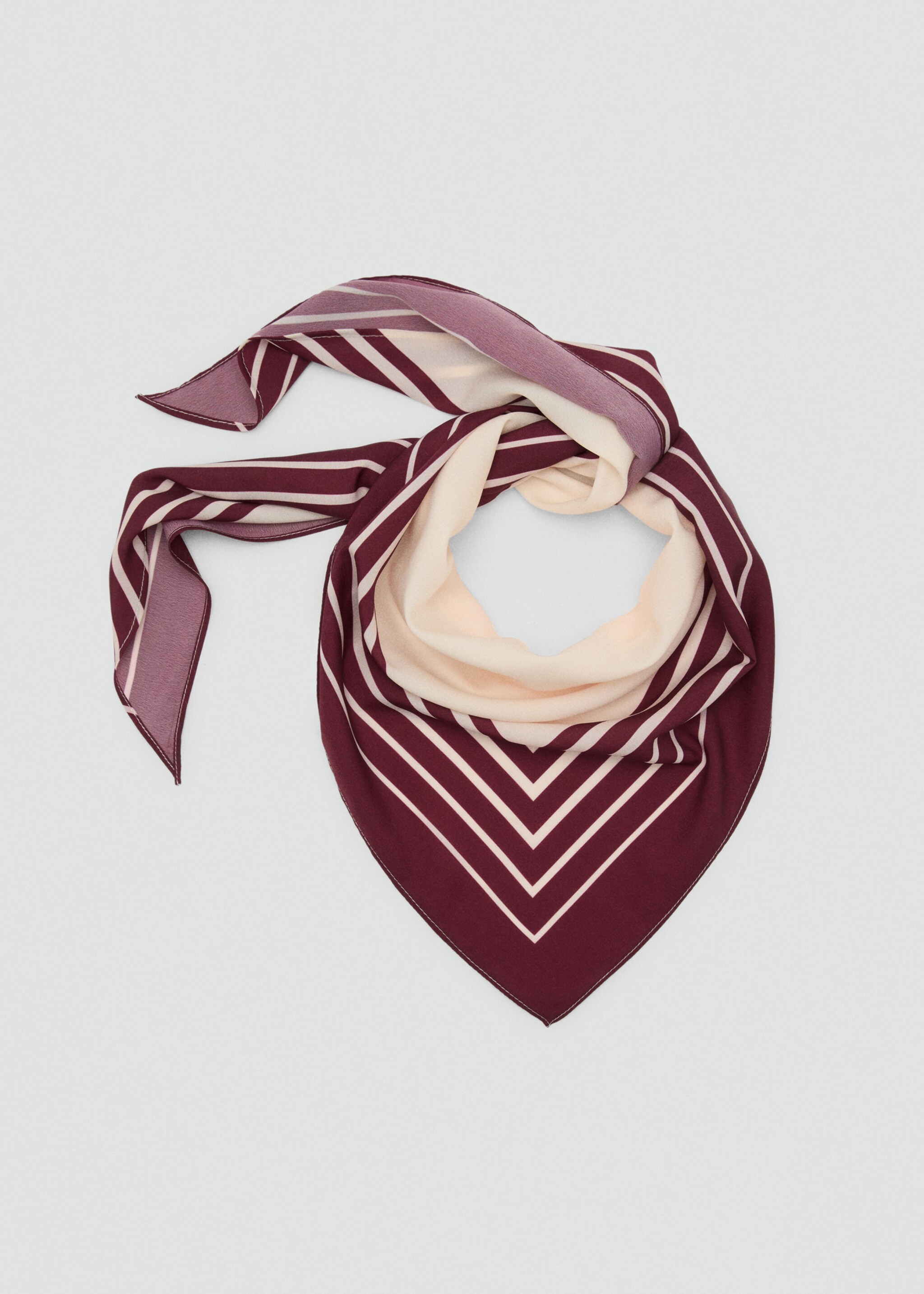 Striped satin scarf - Details of the article 1