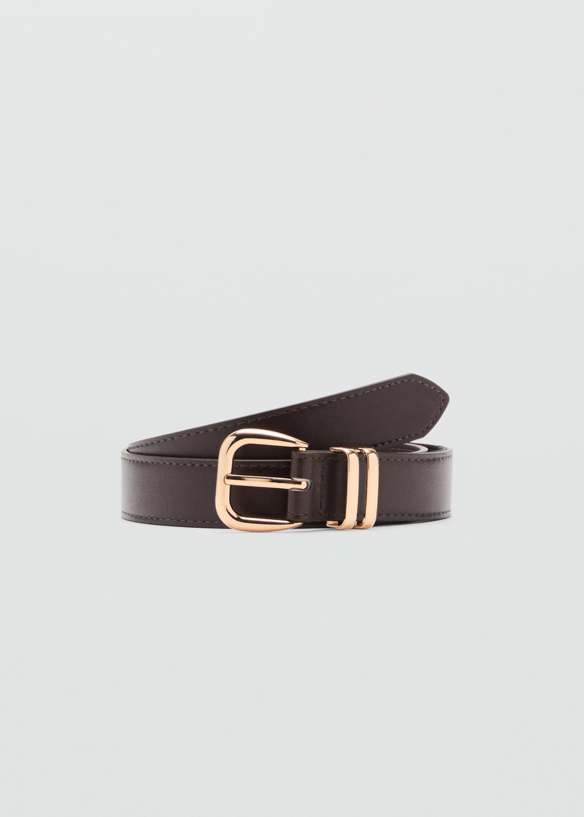 Metal buckle belt - Article without model, Chocolate. Ref: 17004099-00.