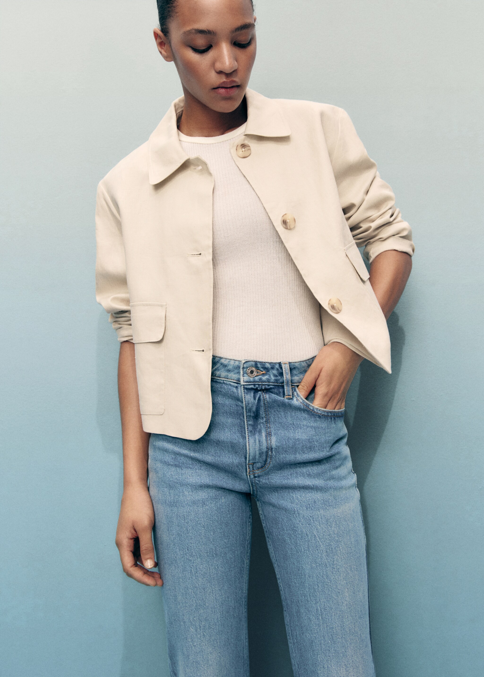 Fiona flared mid-rise jeans - Details of the article 1