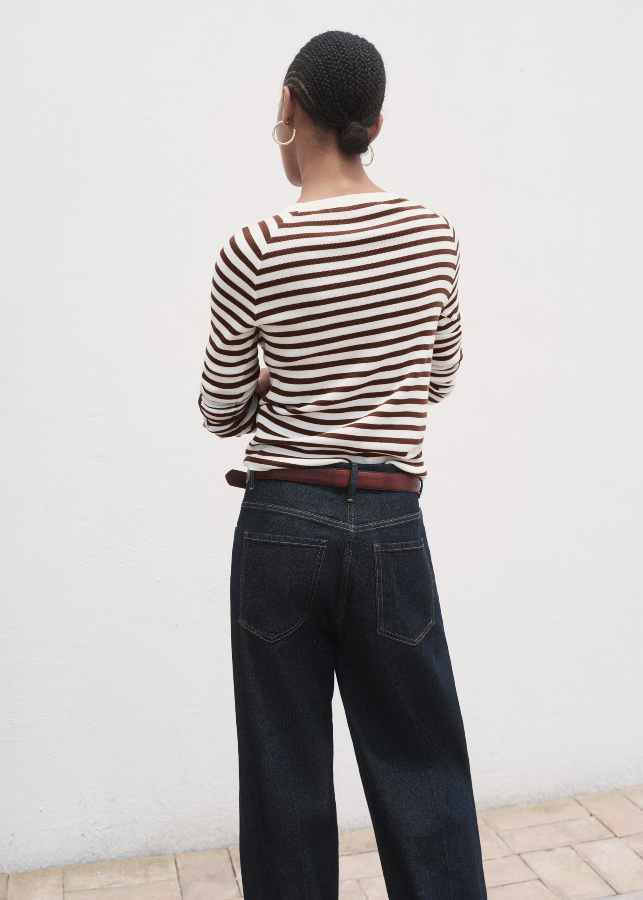 Sweater rajutan halus lengan panjang - Versi terbalik dari barang