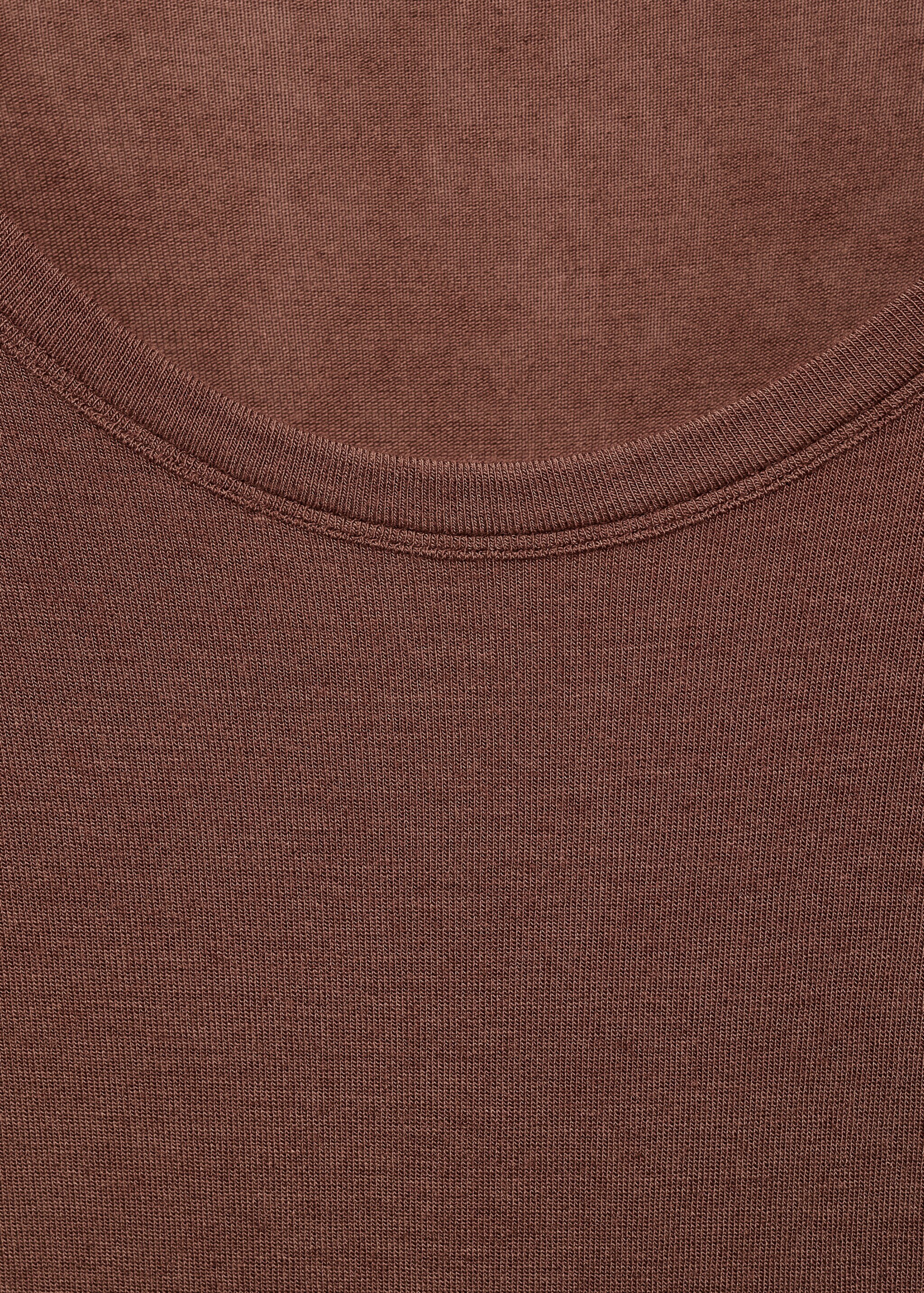 Cashmere pyjama t-shirt - Details of the article 8, Brown. Ref: 17004107-00.
