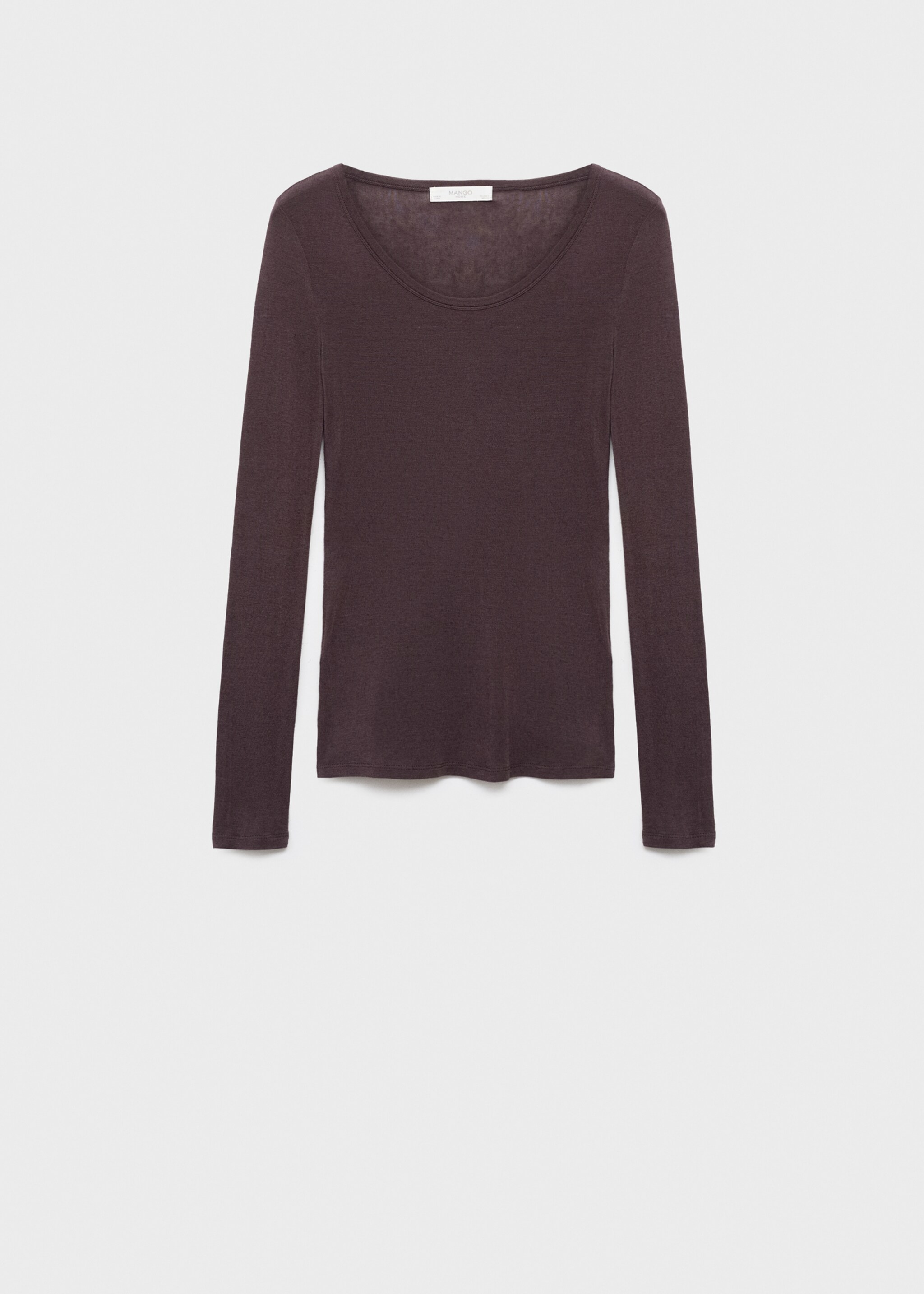 Cashmere pyjama t-shirt - Article without model, Cognac. Ref: 17004107-00.