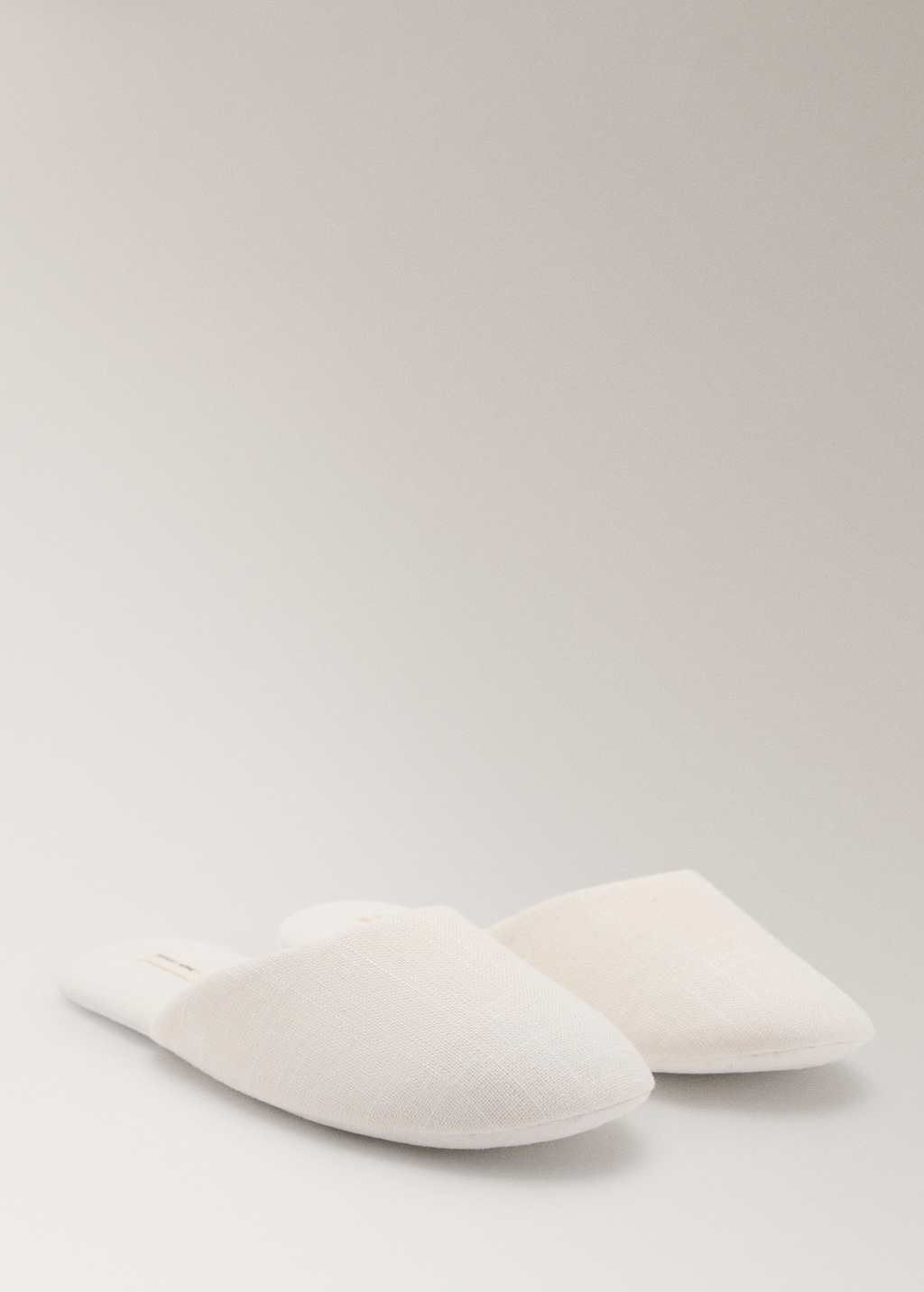 Cotton textured mule slippers